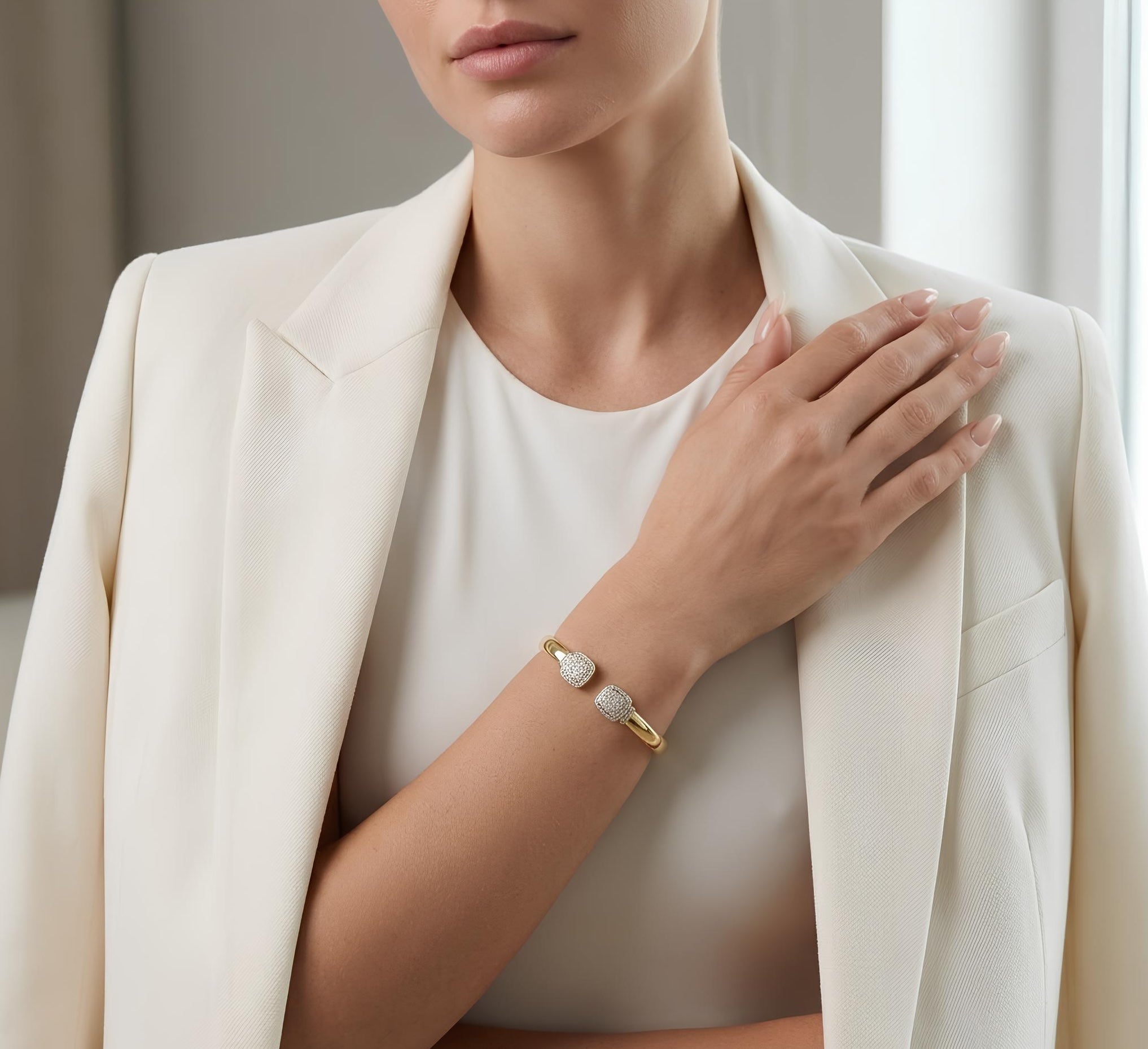 Pave Cushion Cuff