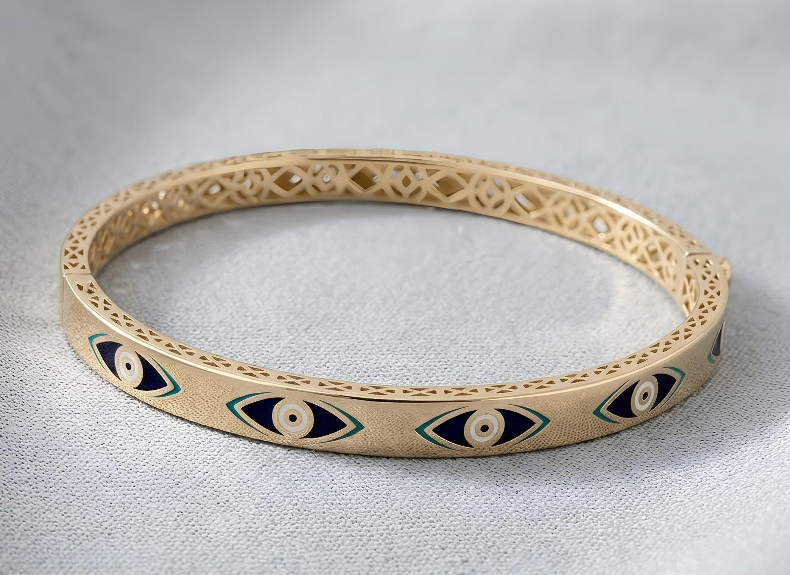 Evil Eye Enamel Bangle