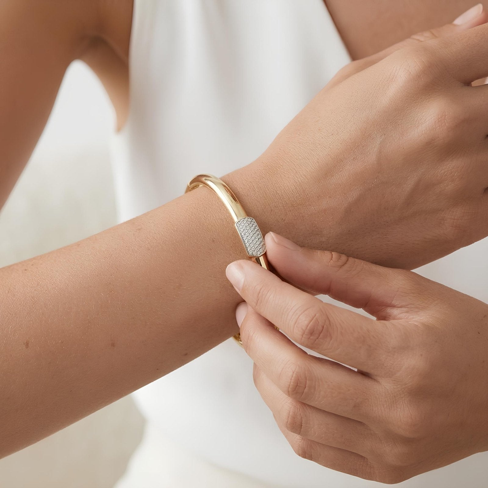 Pave Bar Bangle