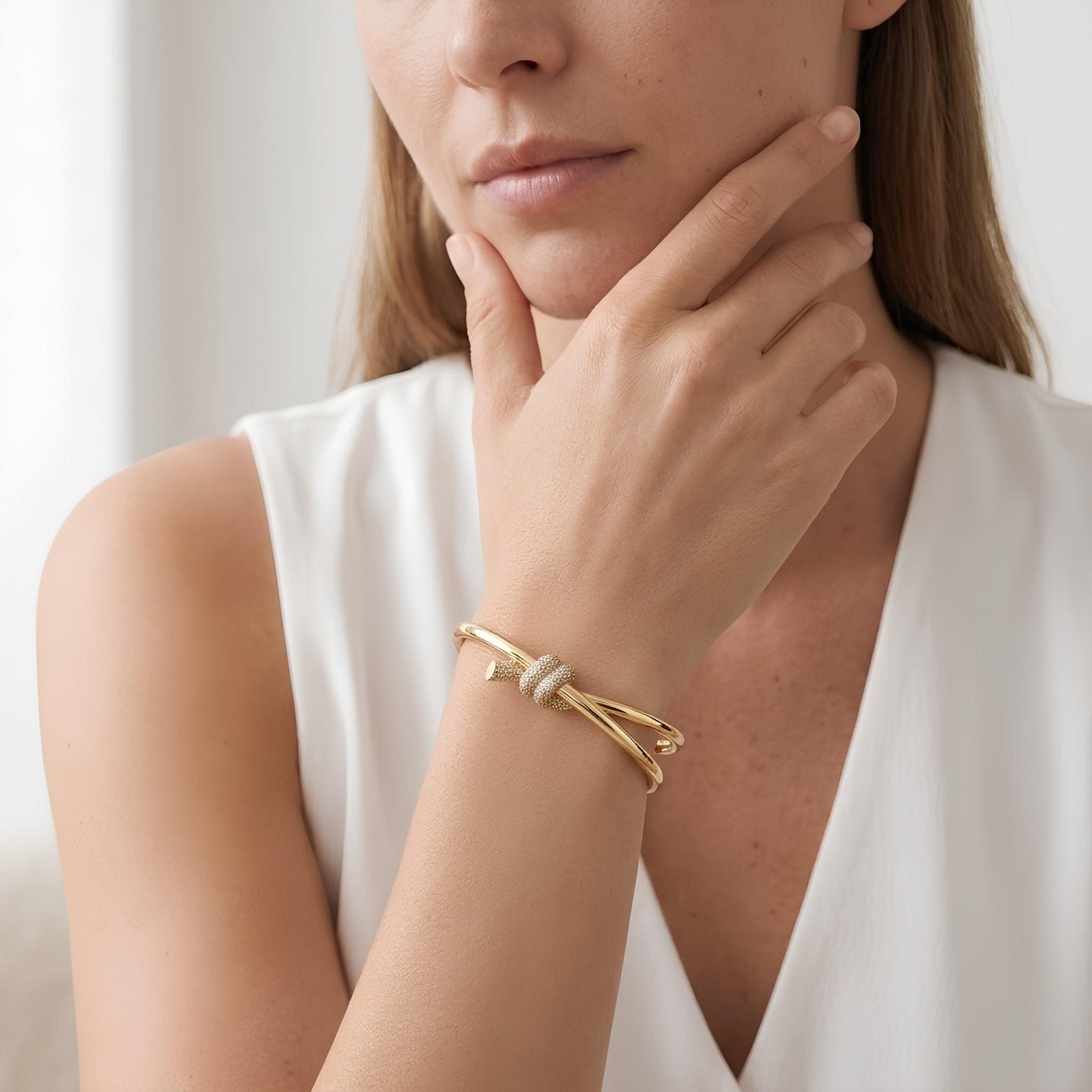 Pave Knot Bangle