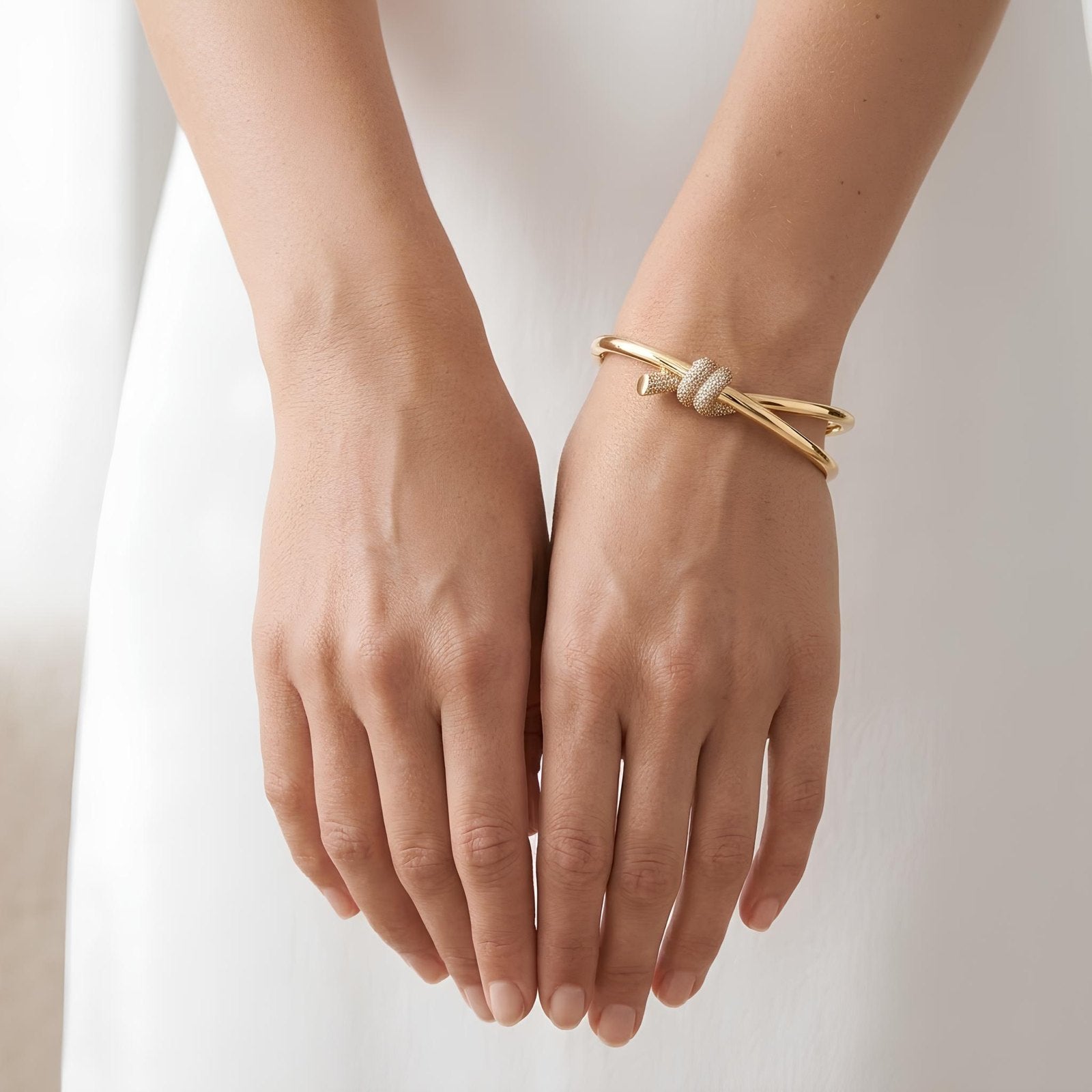 Pave Knot Bangle