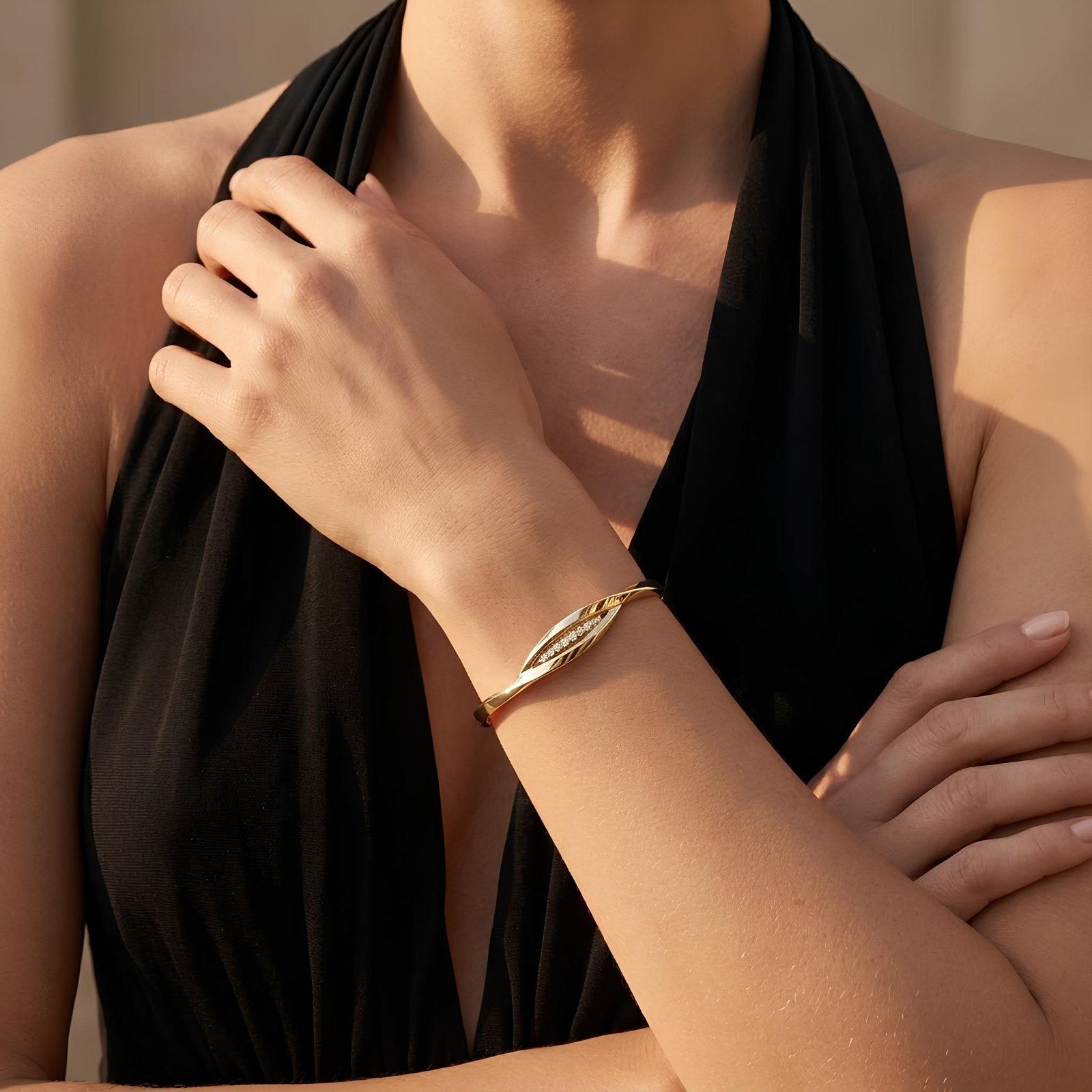 Twisted Marquise Bangle