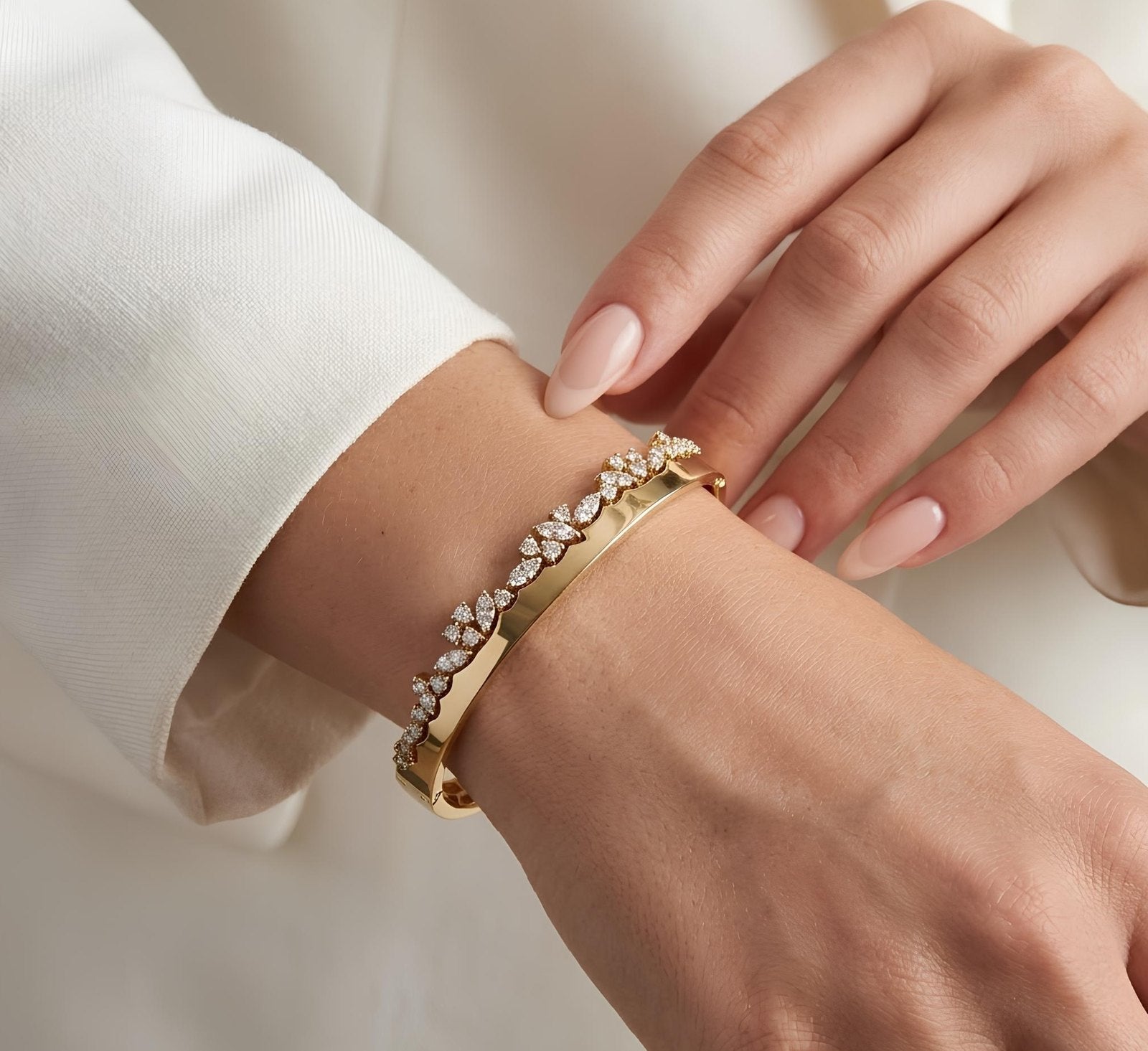 Marquise Cluster Bangle
