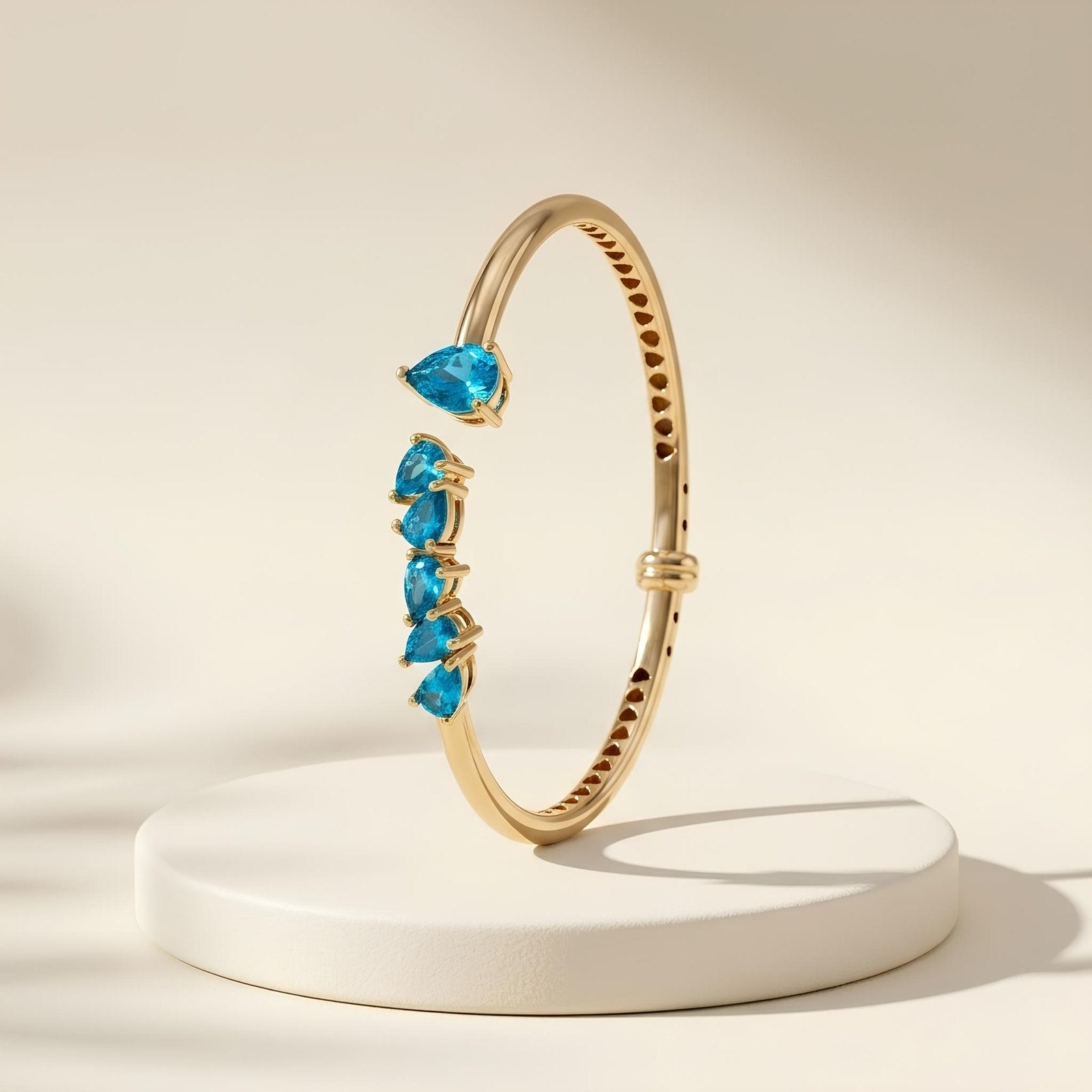 Blue Topaz Cluster Cuff