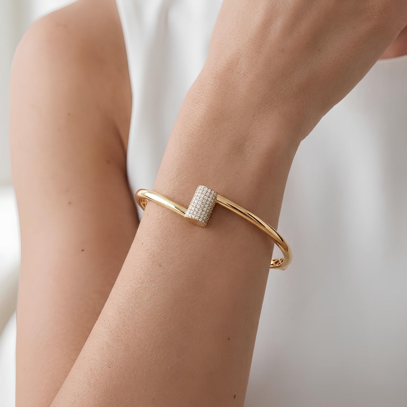 Pave Bypass Bangle