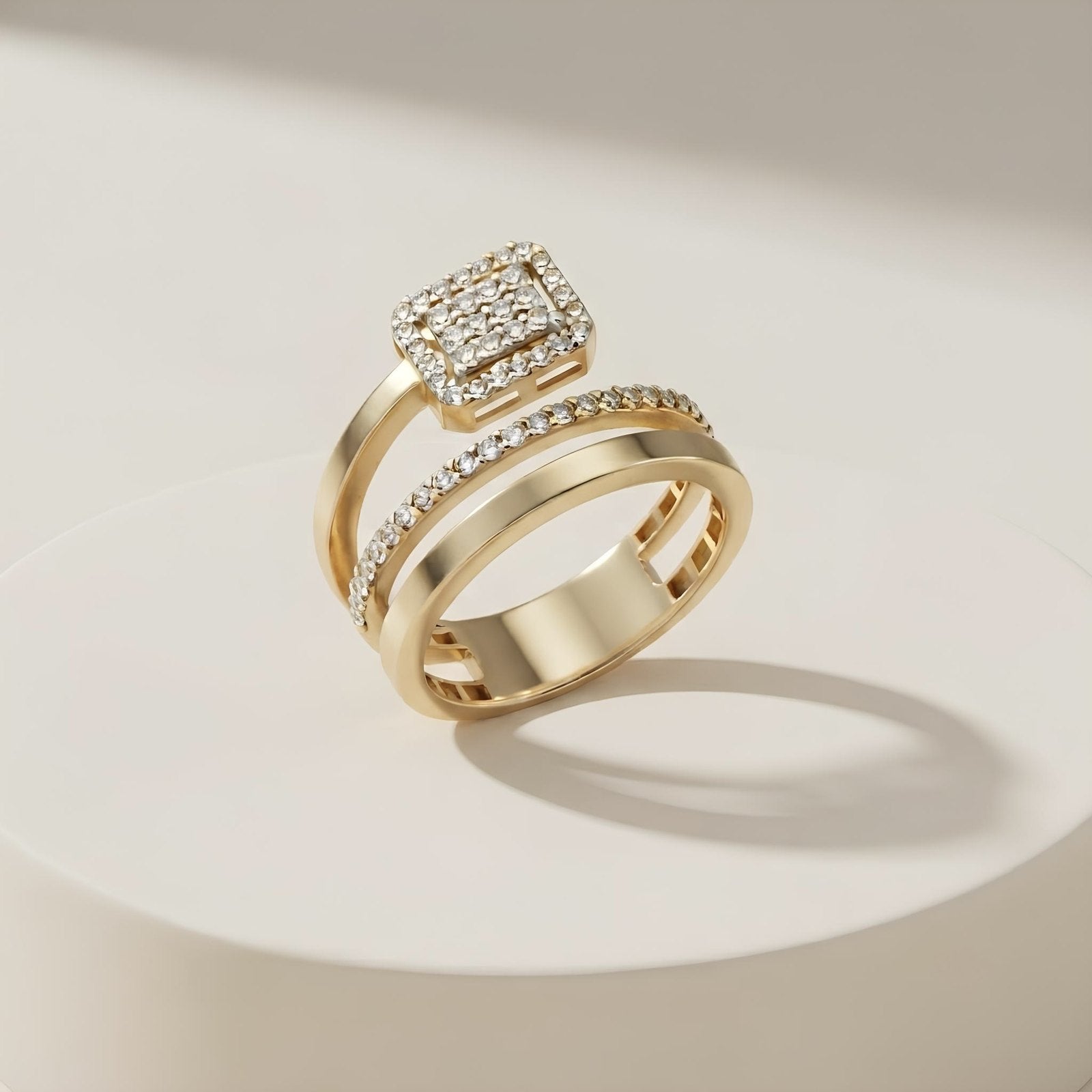 Pave Blossom Ring