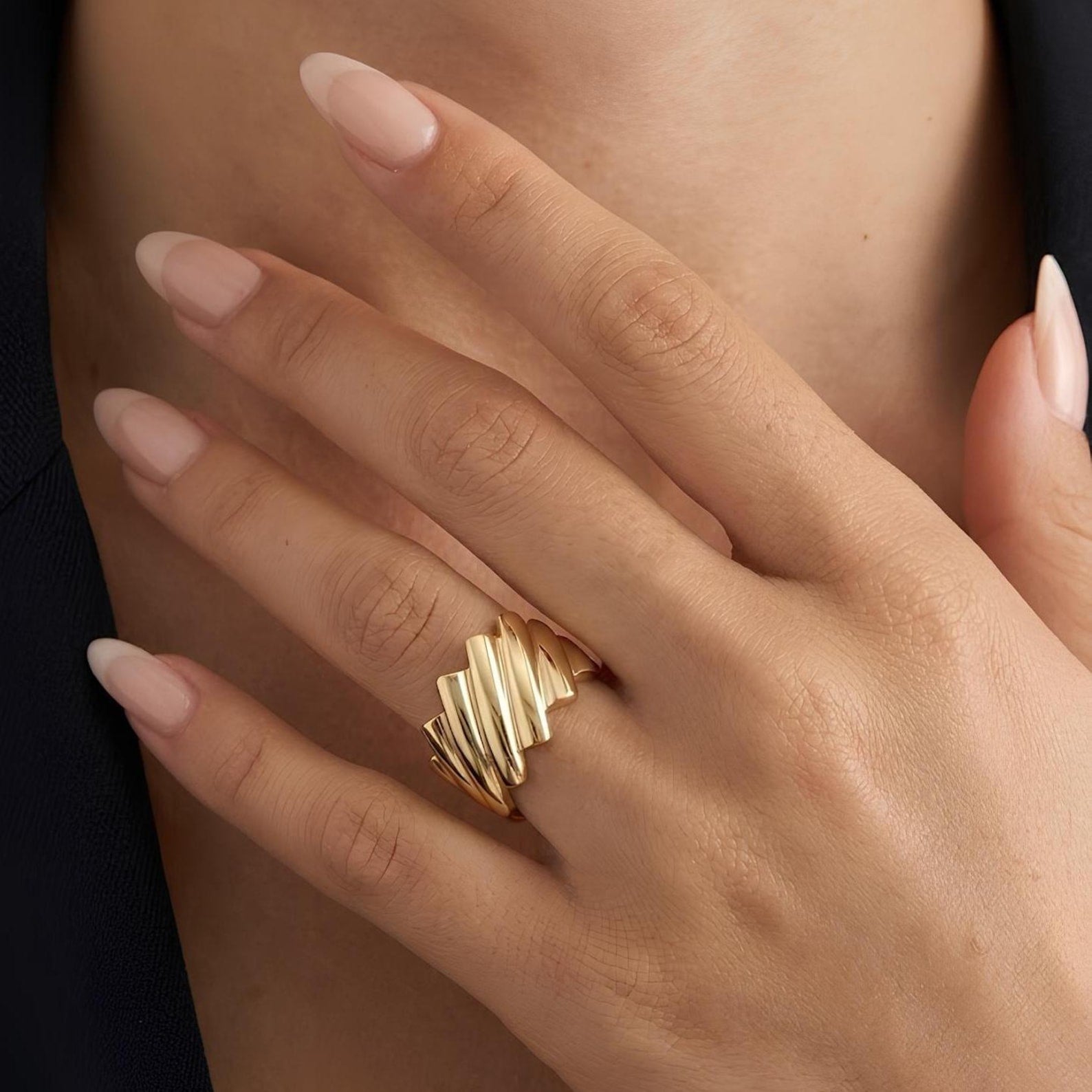 Folded Shell Ring