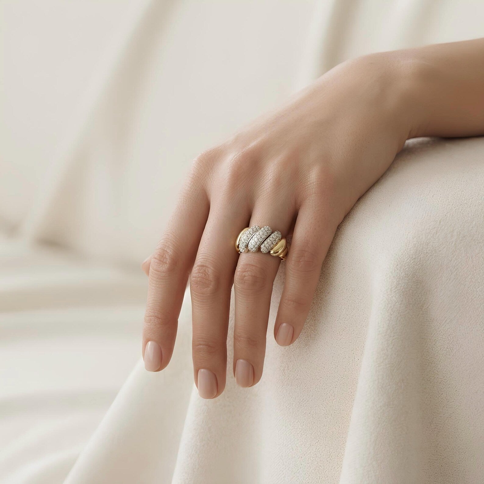Pave Cocktail Ring
