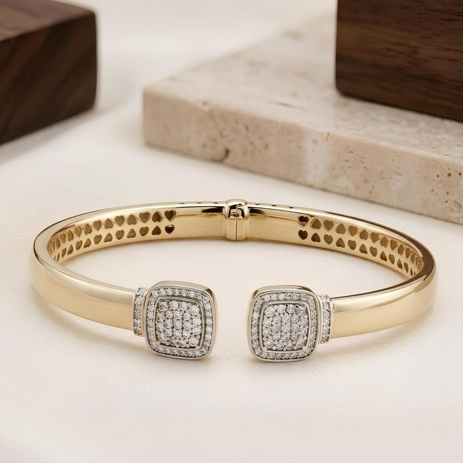 Pave Cushion Bangle