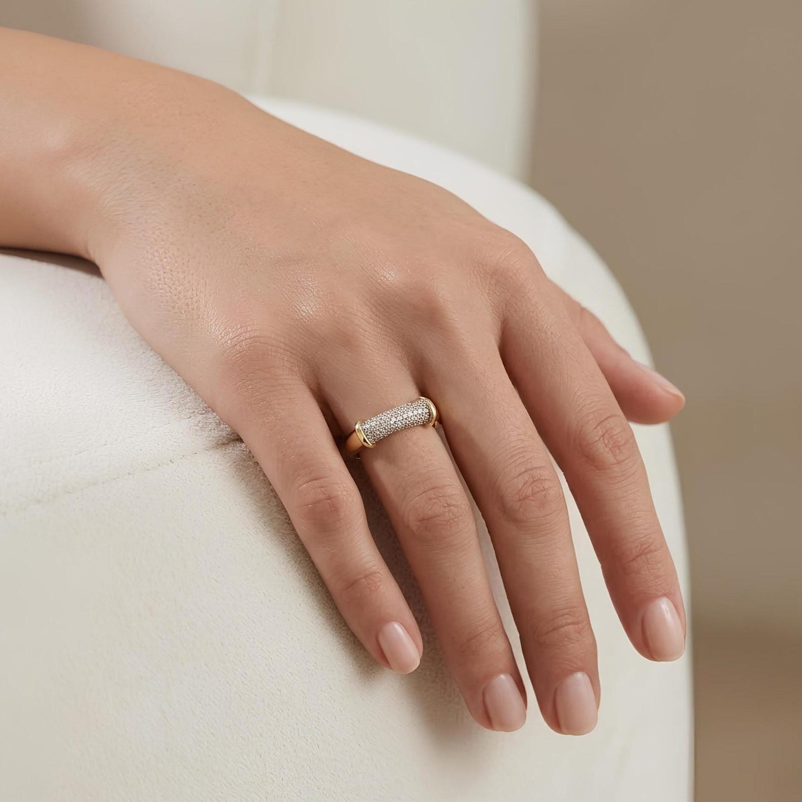 Pave Bar Ring