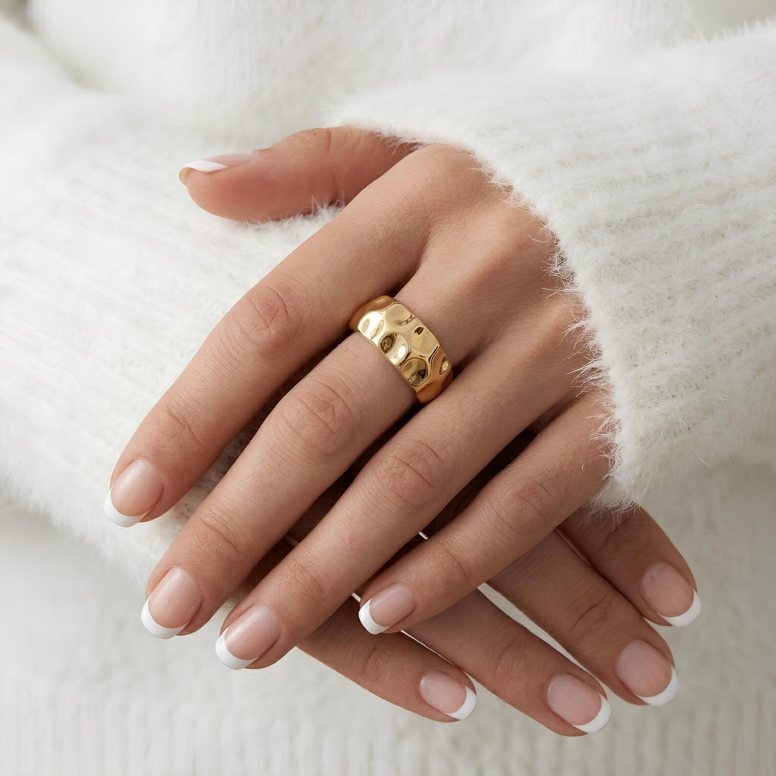 Hammered Dome Ring