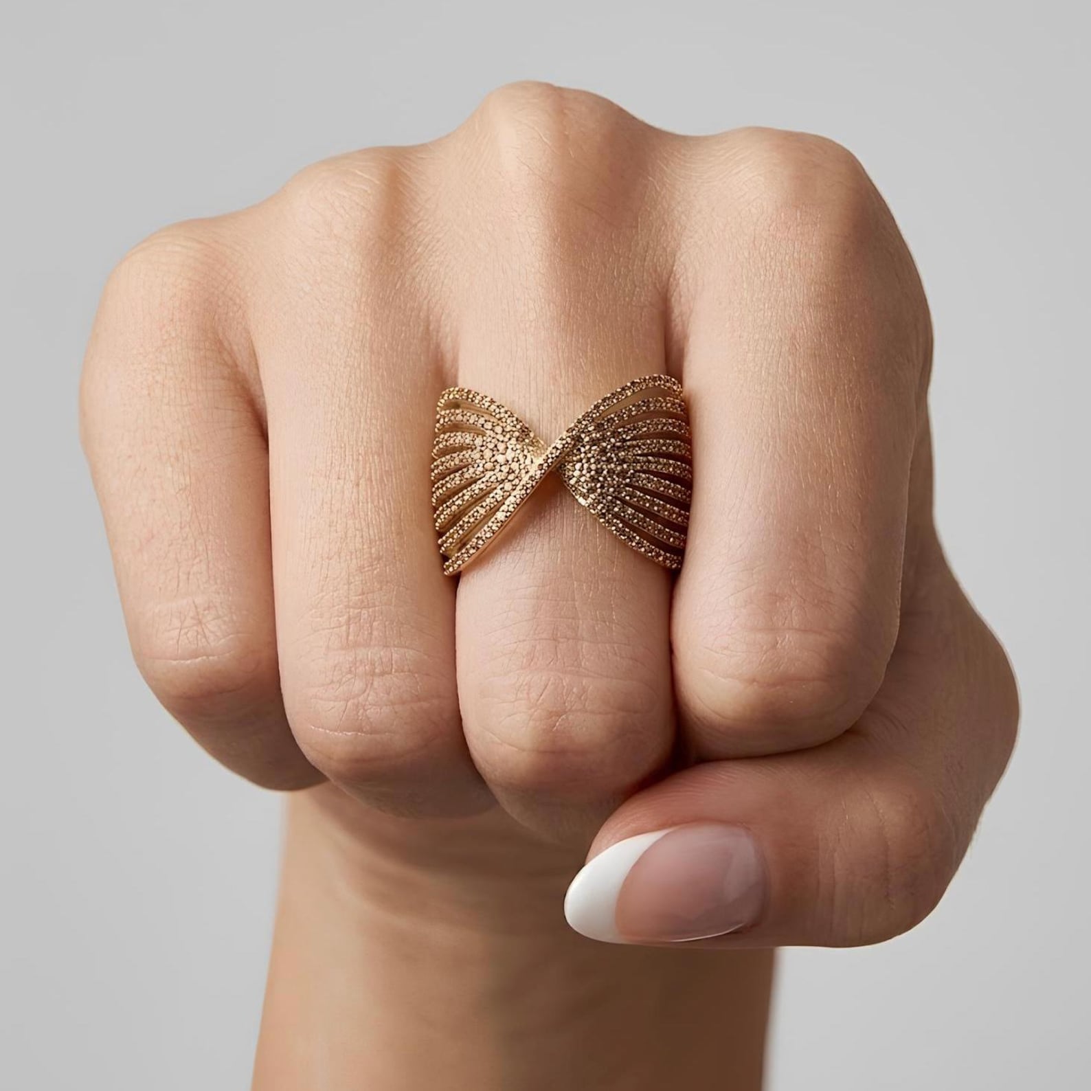 Pave Angel Wing Ring