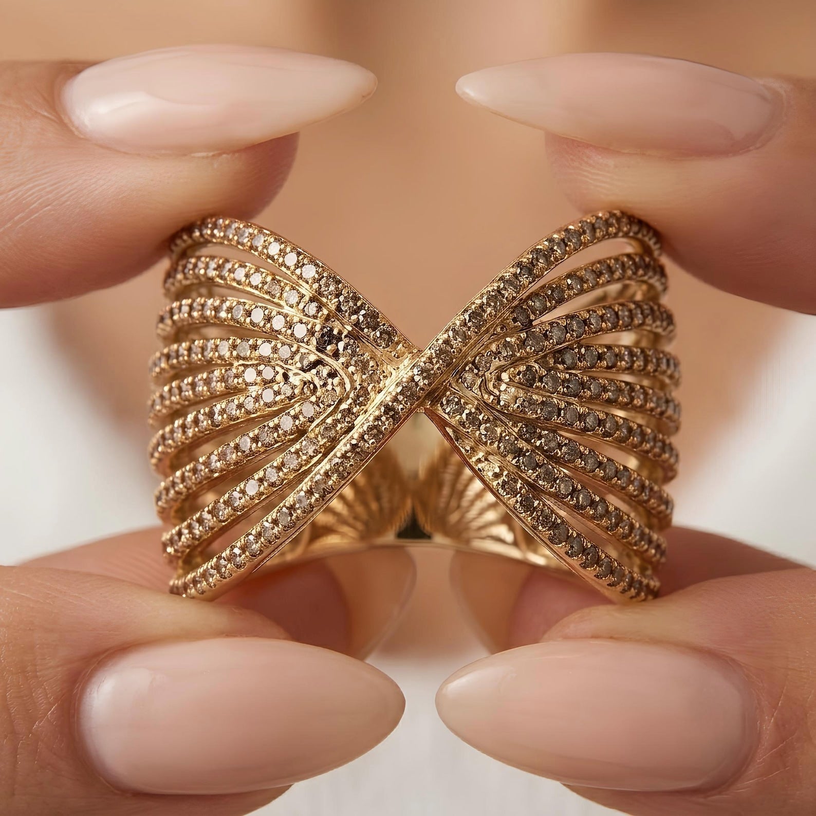Pave Angel Wing Ring