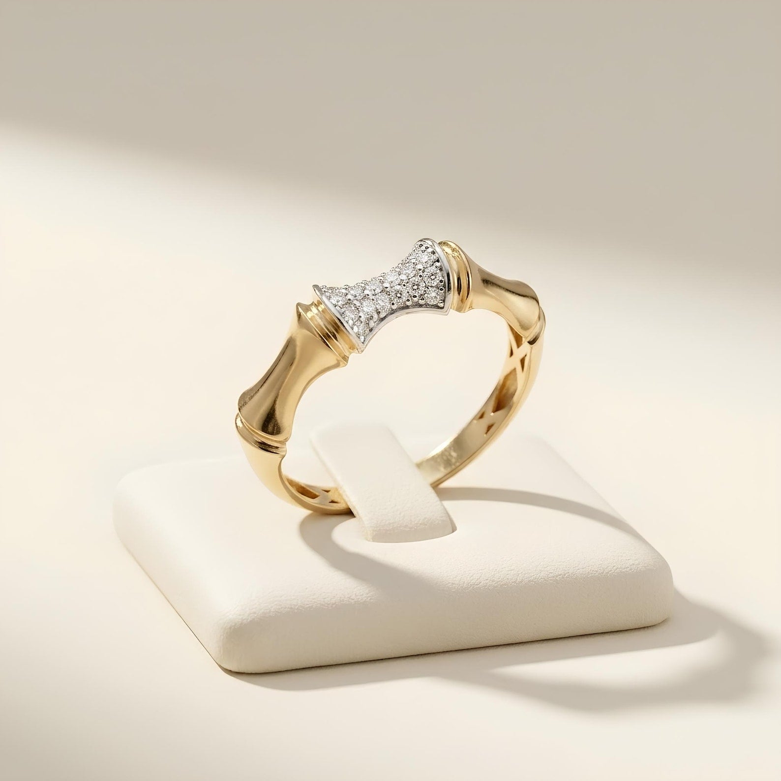 Bamboo Zircon Ring