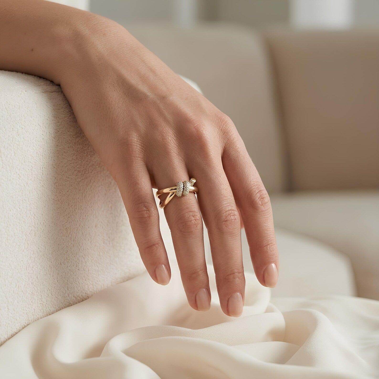 Pave Knot Ring