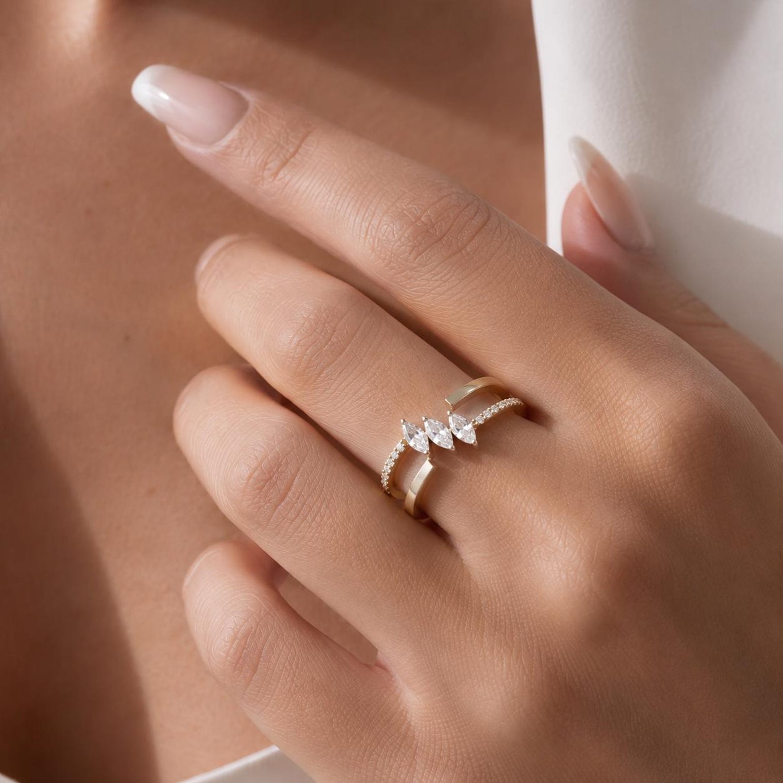 Marquise Zircon Ring
