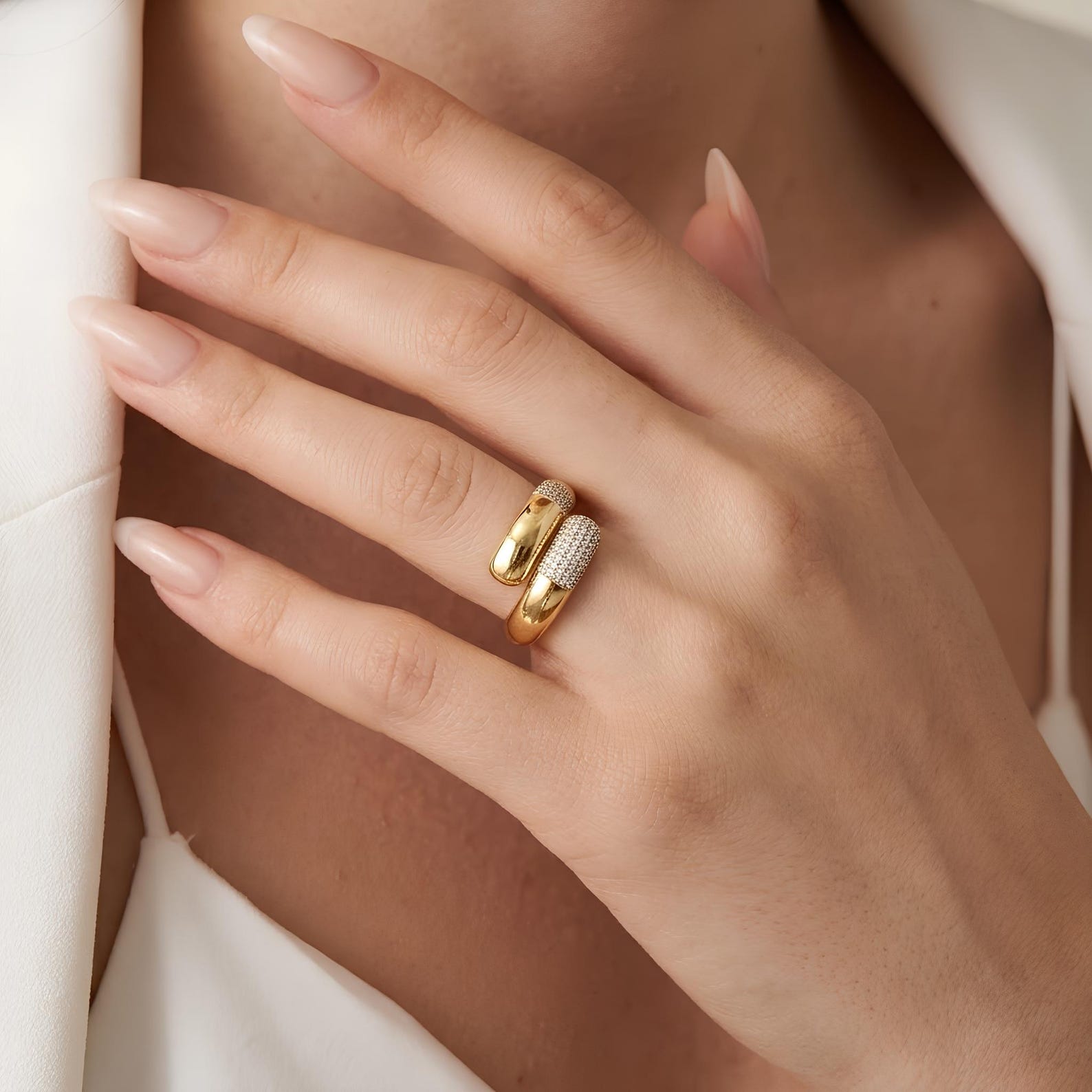 Pave Bypass Ring