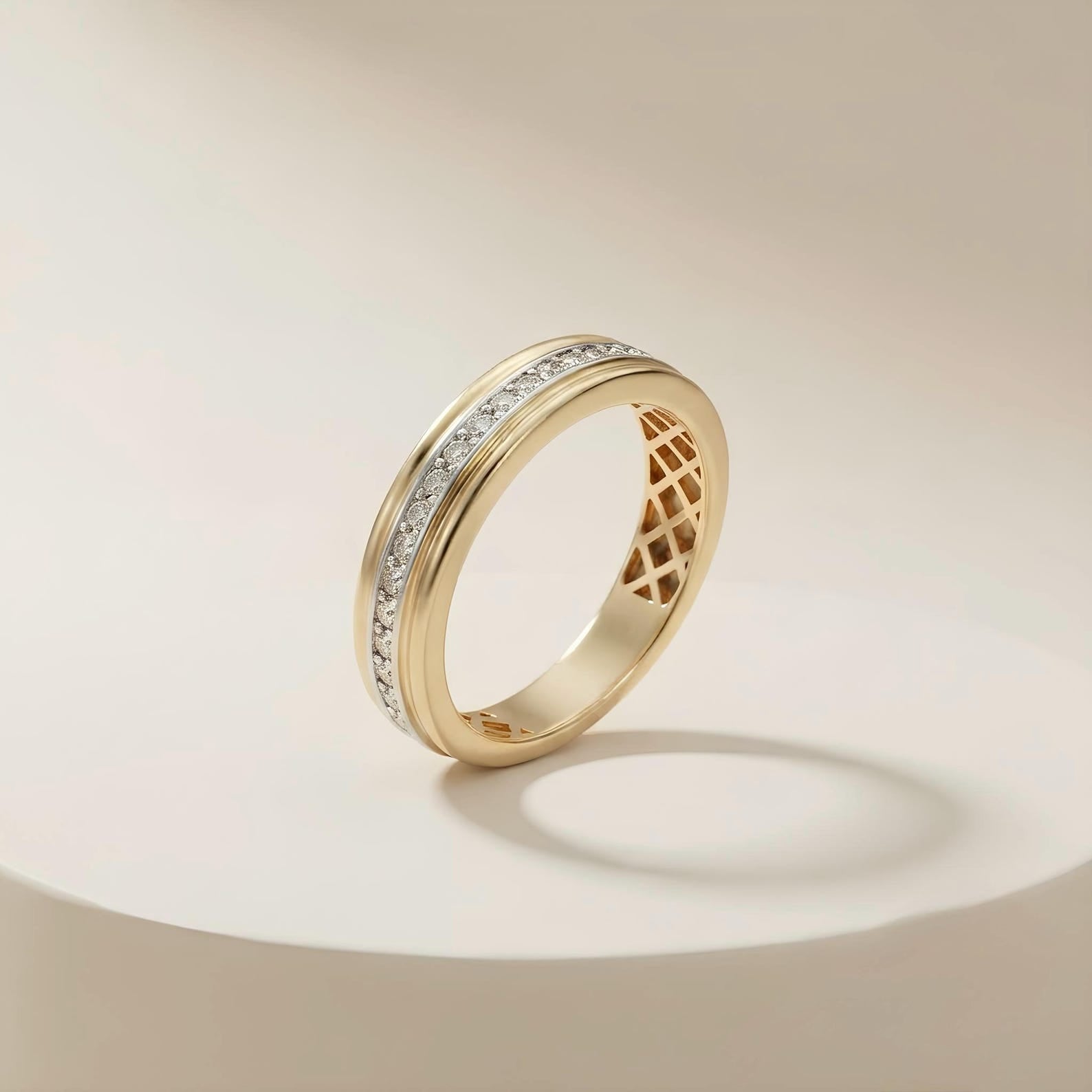 Inlaid Pave Band