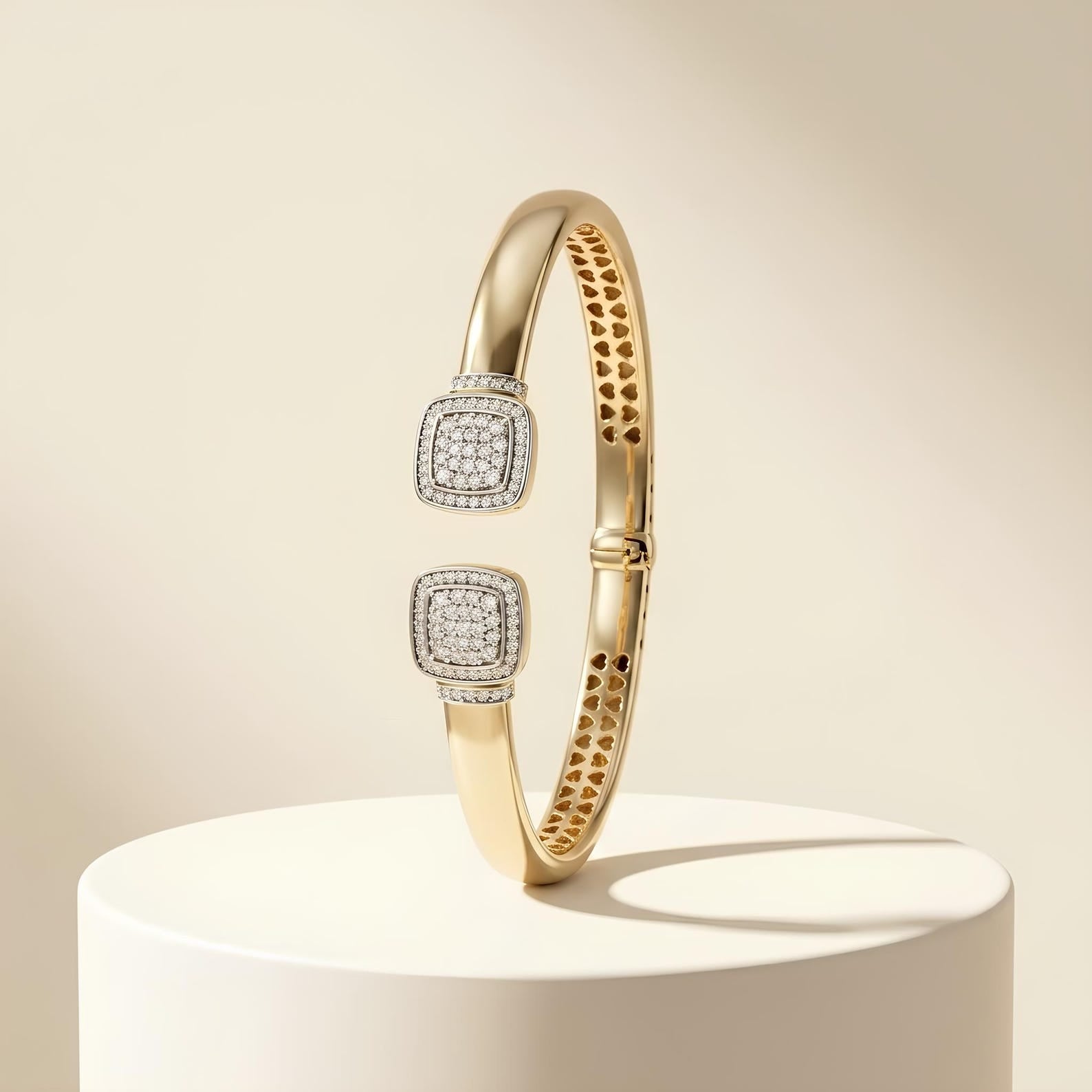 Pave Cushion Bangle