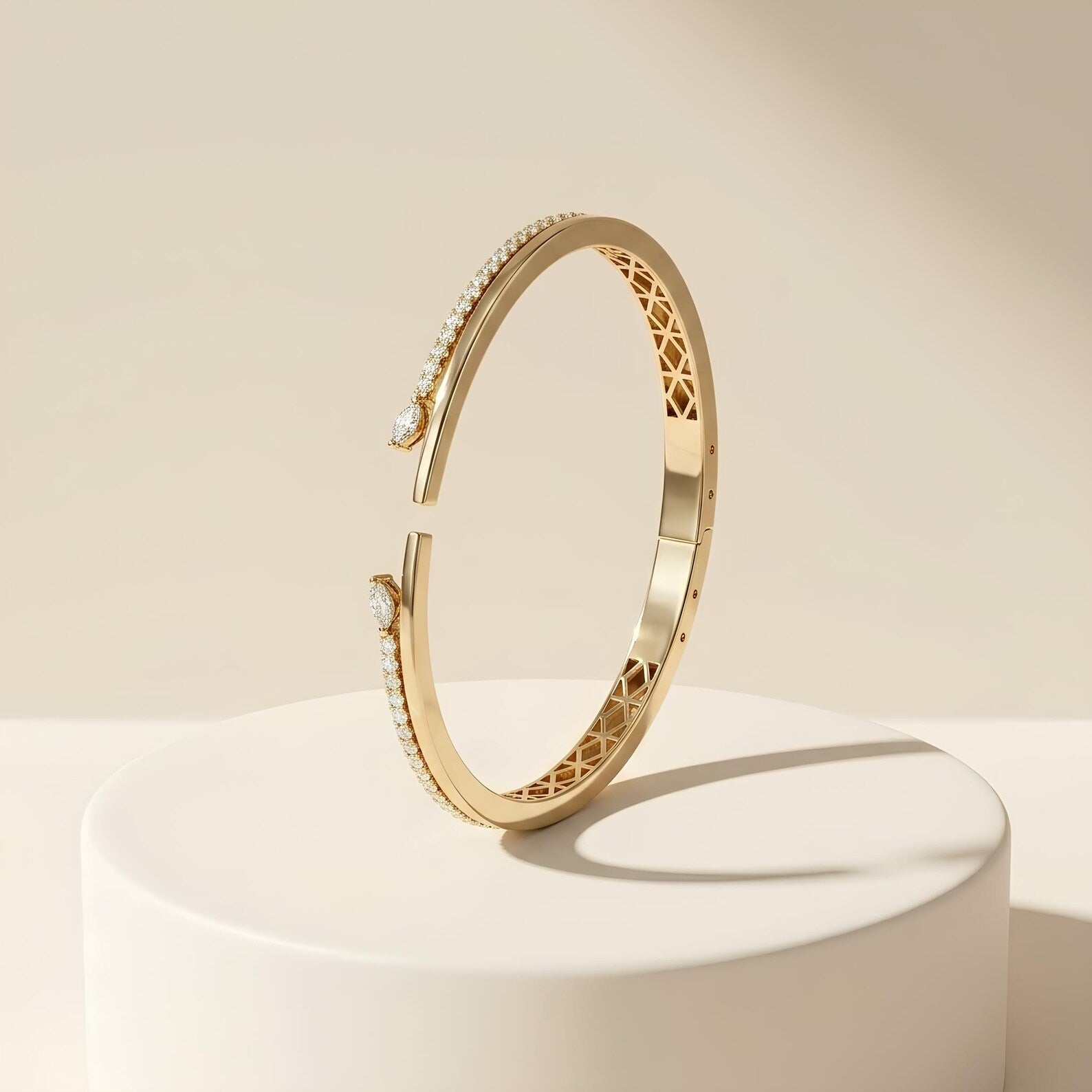 Pave Pear Bangle