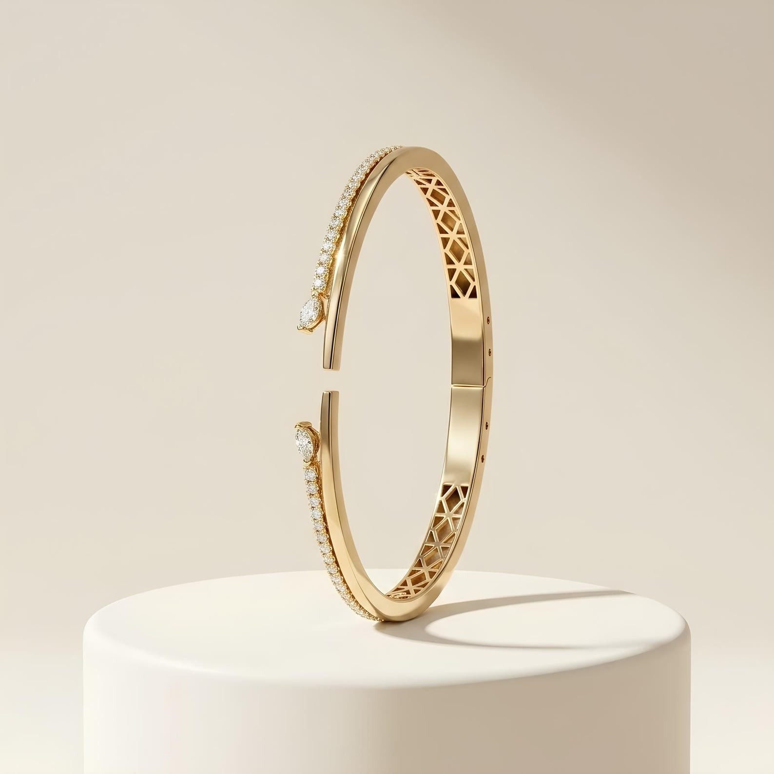 Pave Pear Bangle