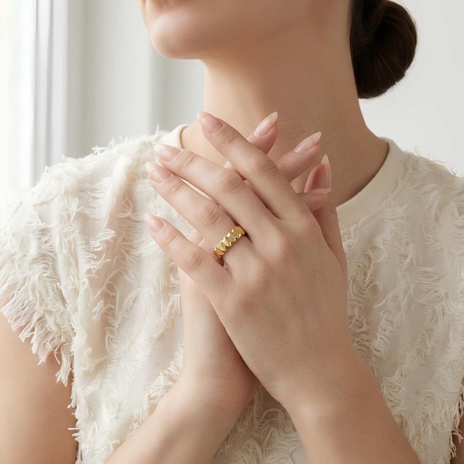 Pyramid Spike Ring