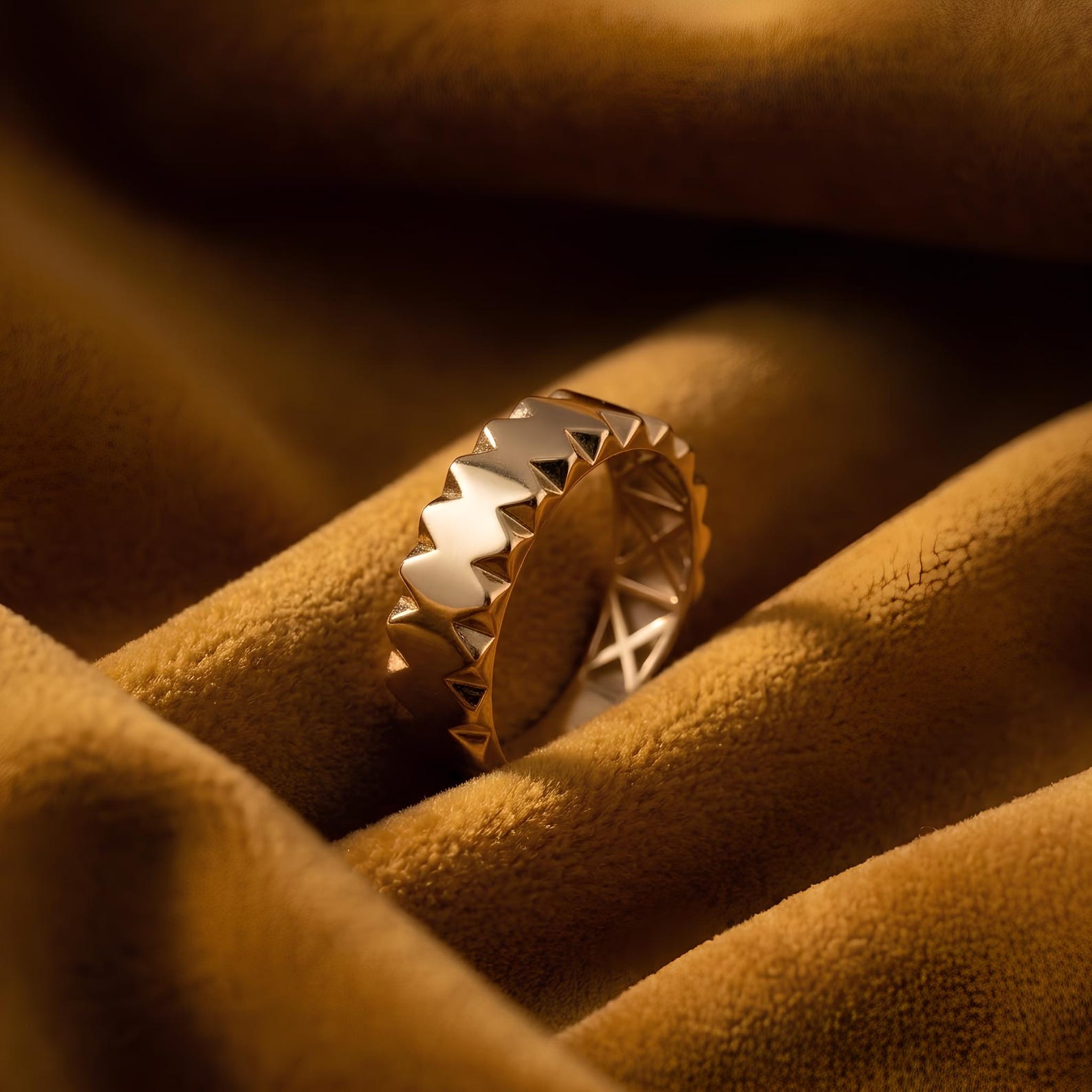 Pyramid Spike Ring