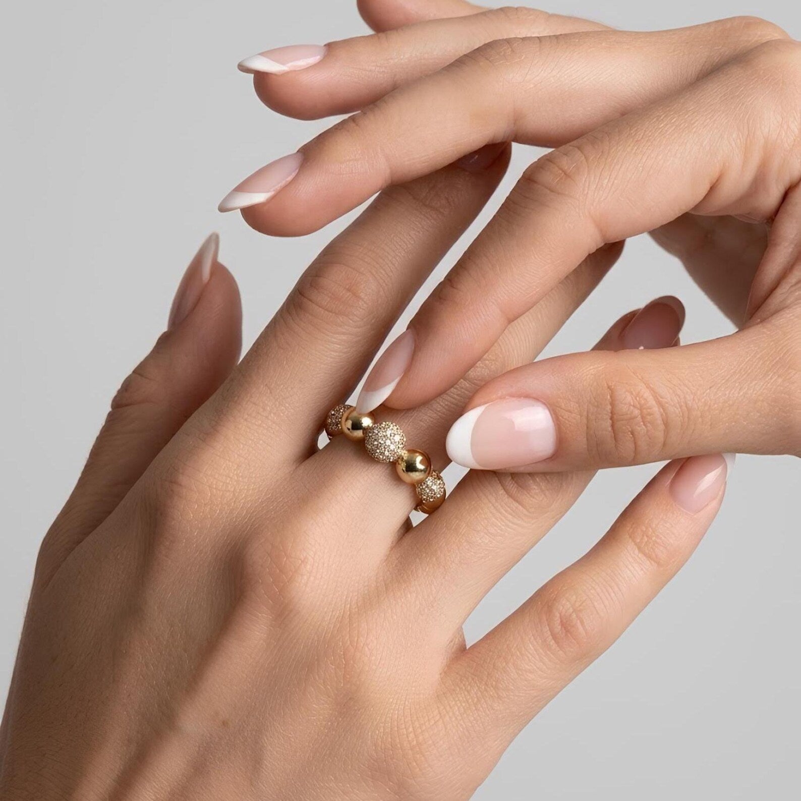 Pave Ball Ring