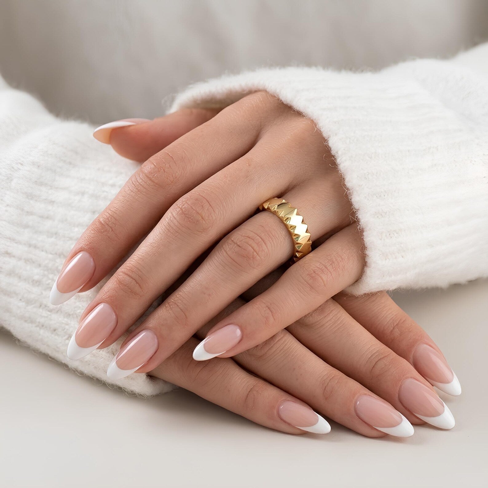 Pyramid Spike Ring