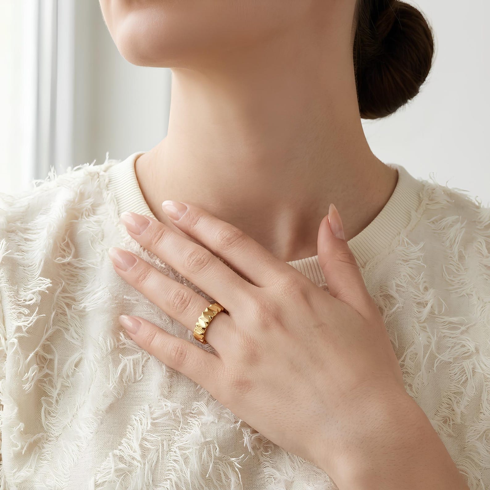 Pyramid Spike Ring