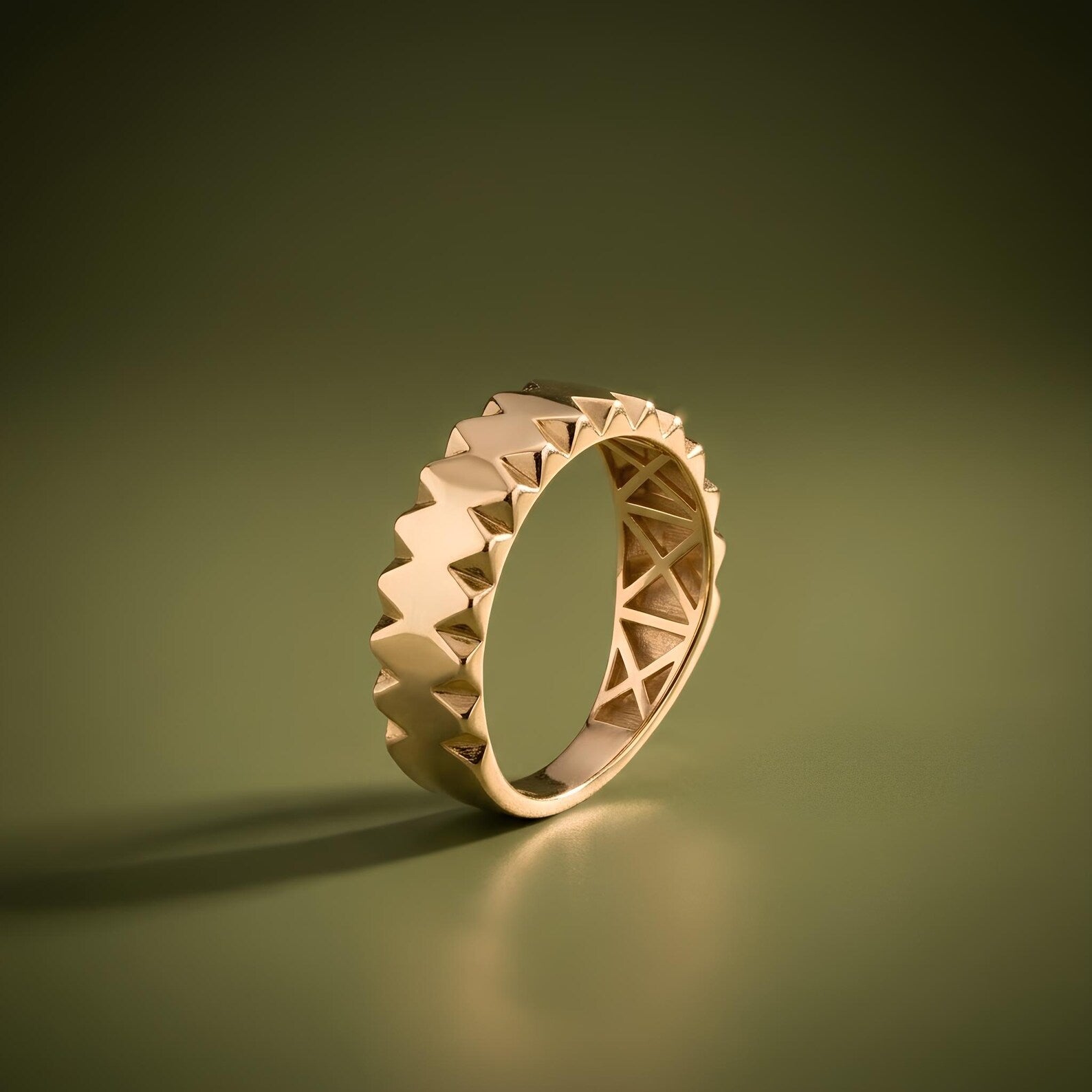 Pyramid Spike Ring