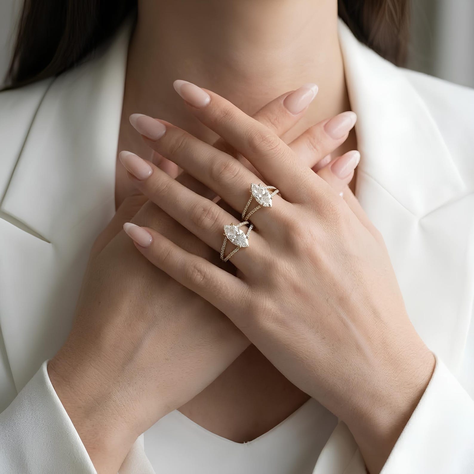Marquise Halo Ring