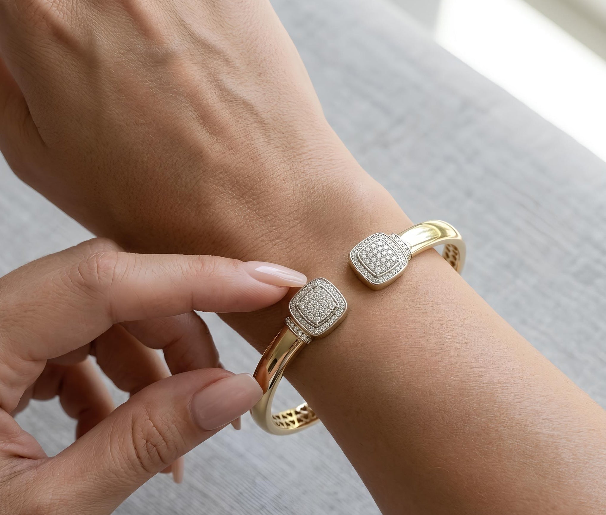 Pave Cushion Cuff