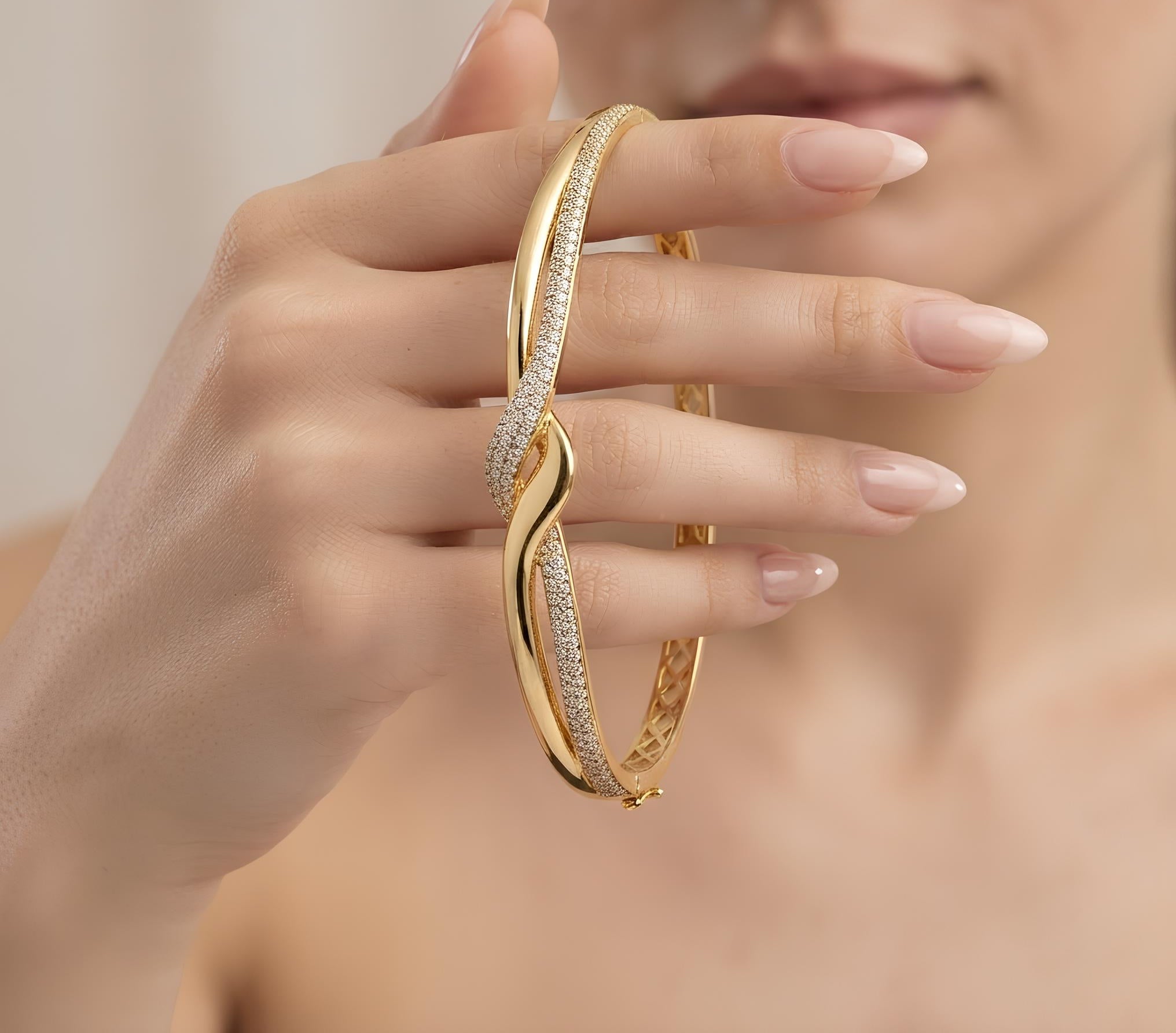 Twisted Pave Bangle