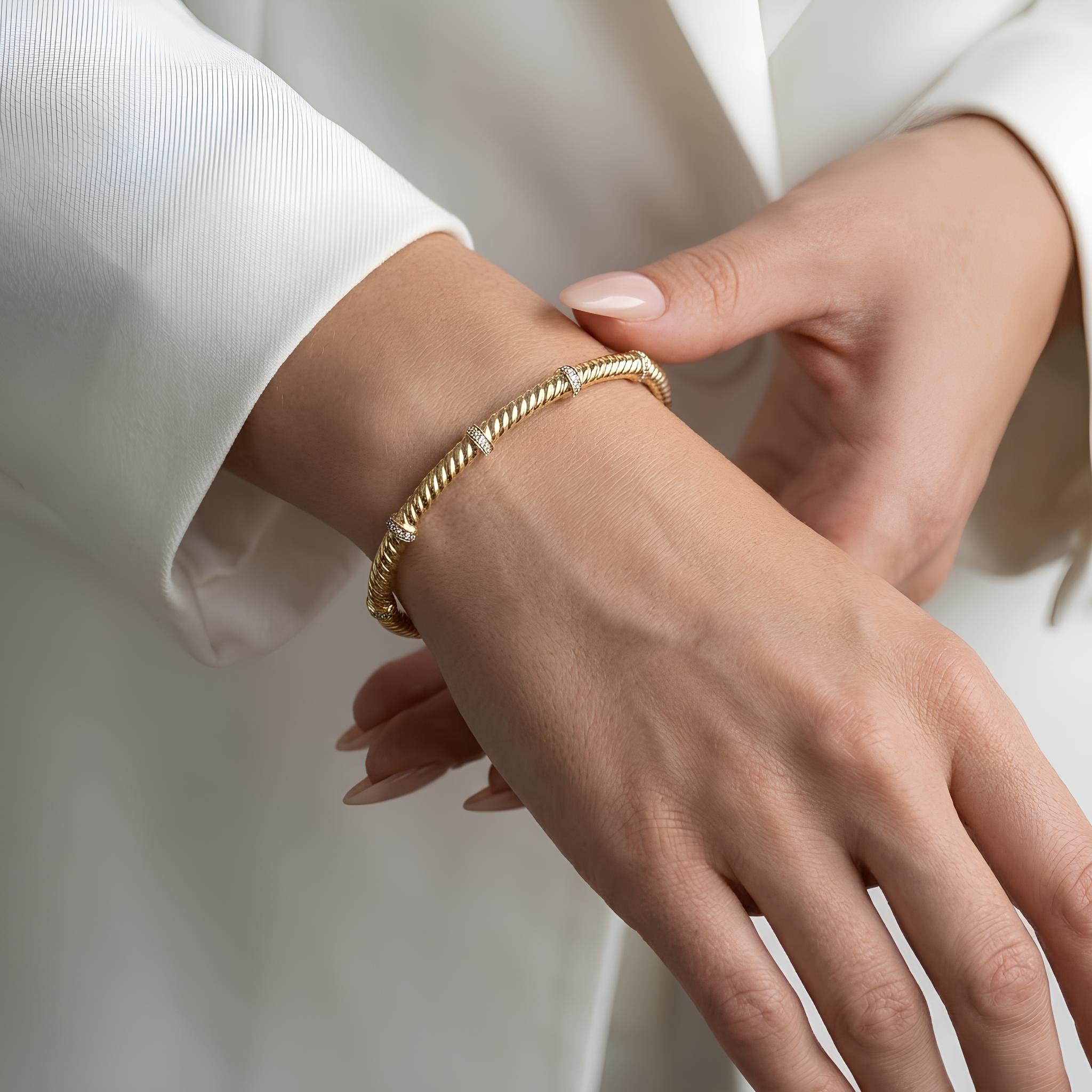 Ribbed Rope Bangle
