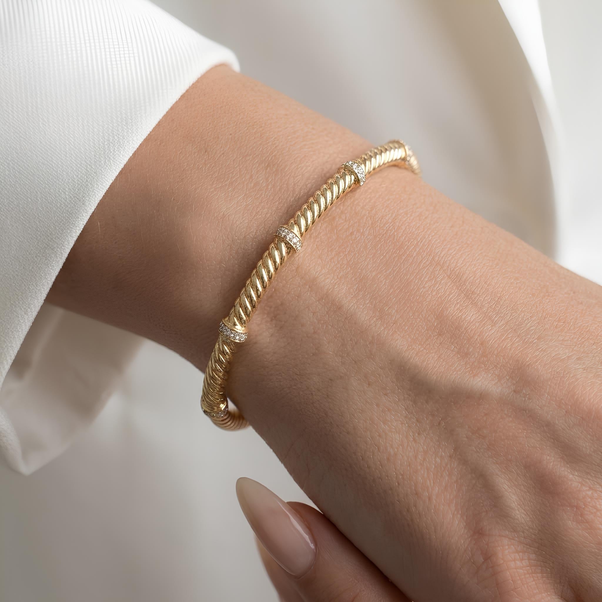 Ribbed Rope Bangle
