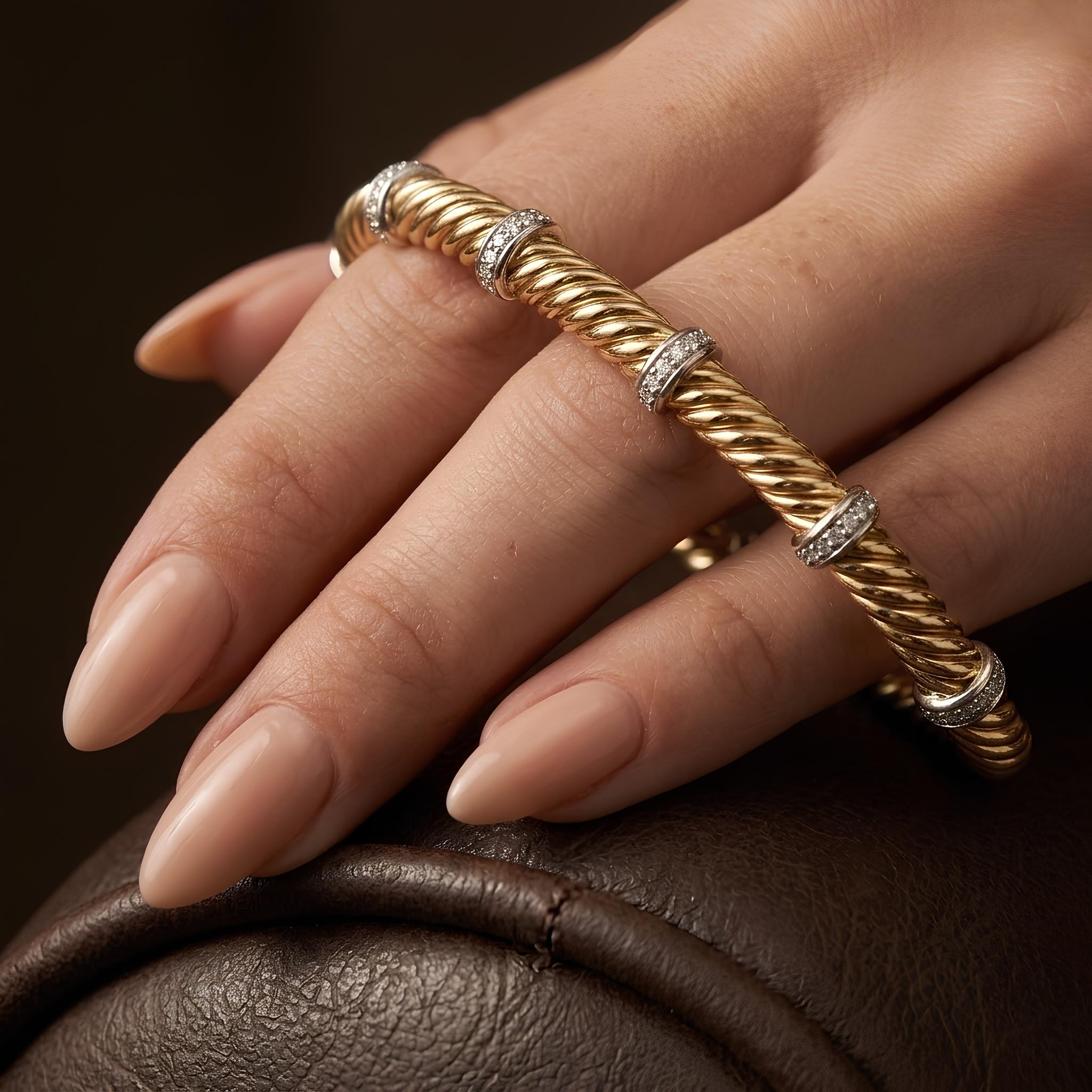 Ribbed Rope Bangle