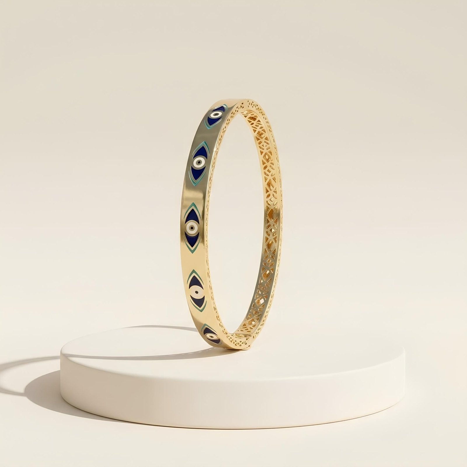 Evil Eye Enamel Bangle