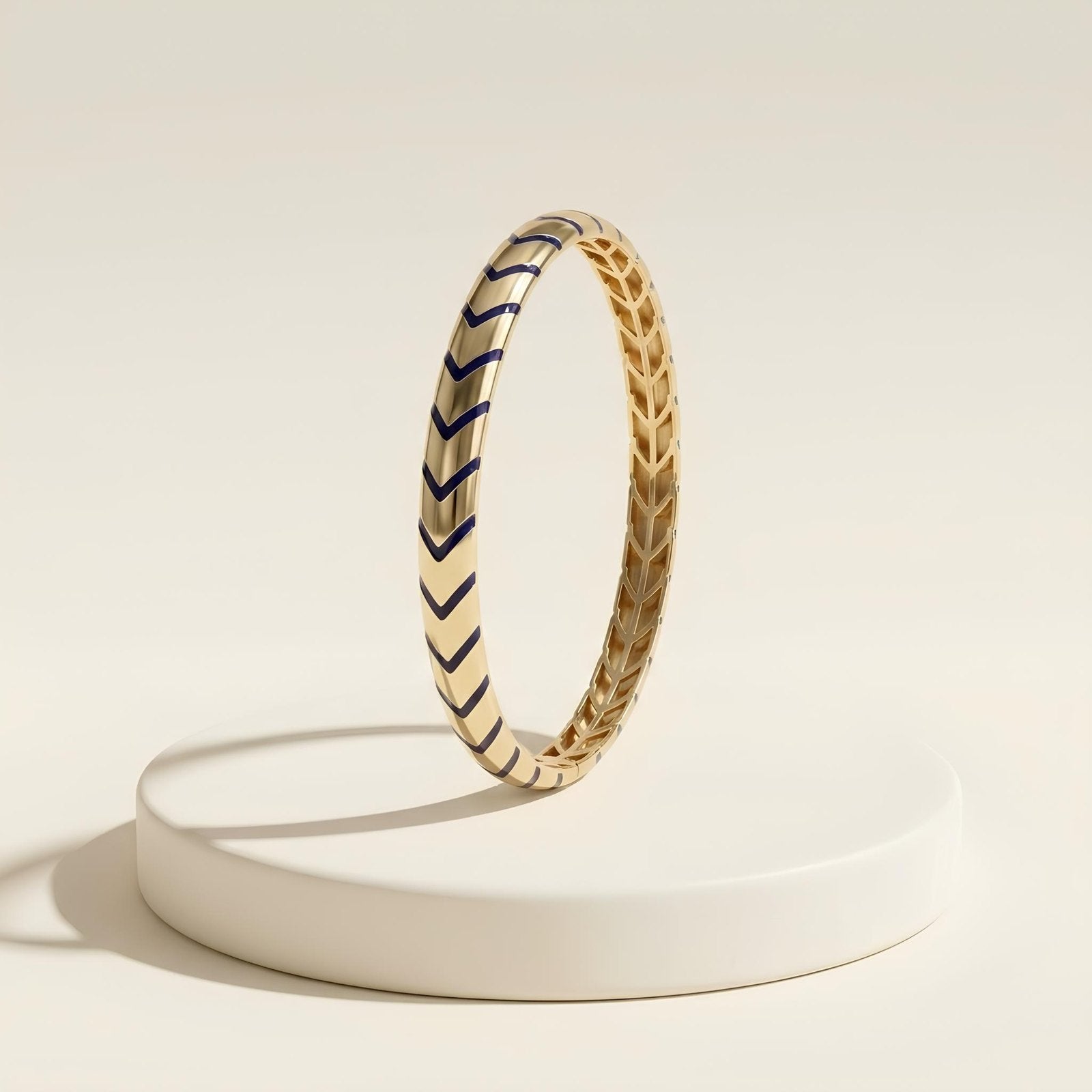 Chevron Enamel Bangle