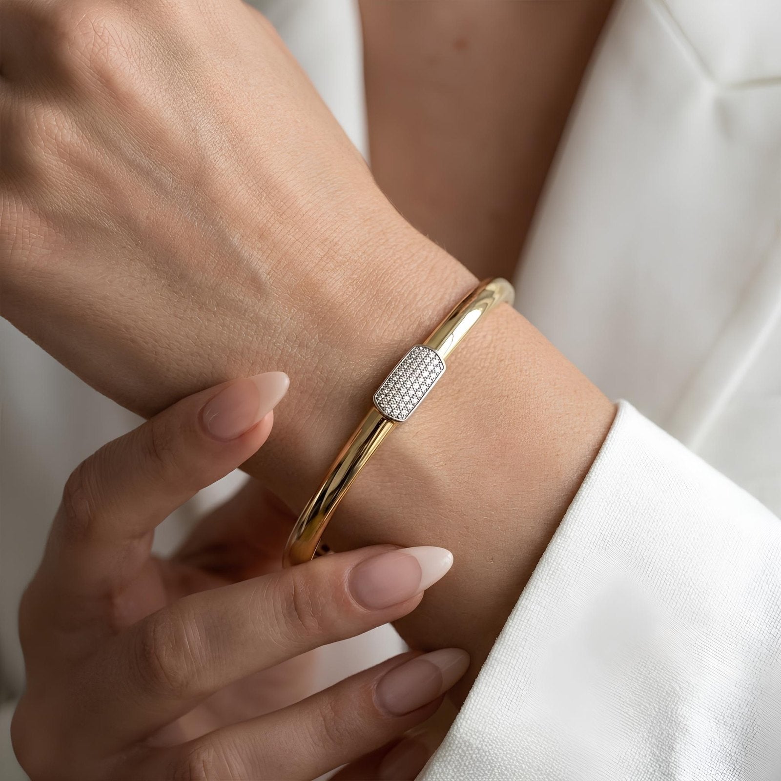 Pave Bar Bangle