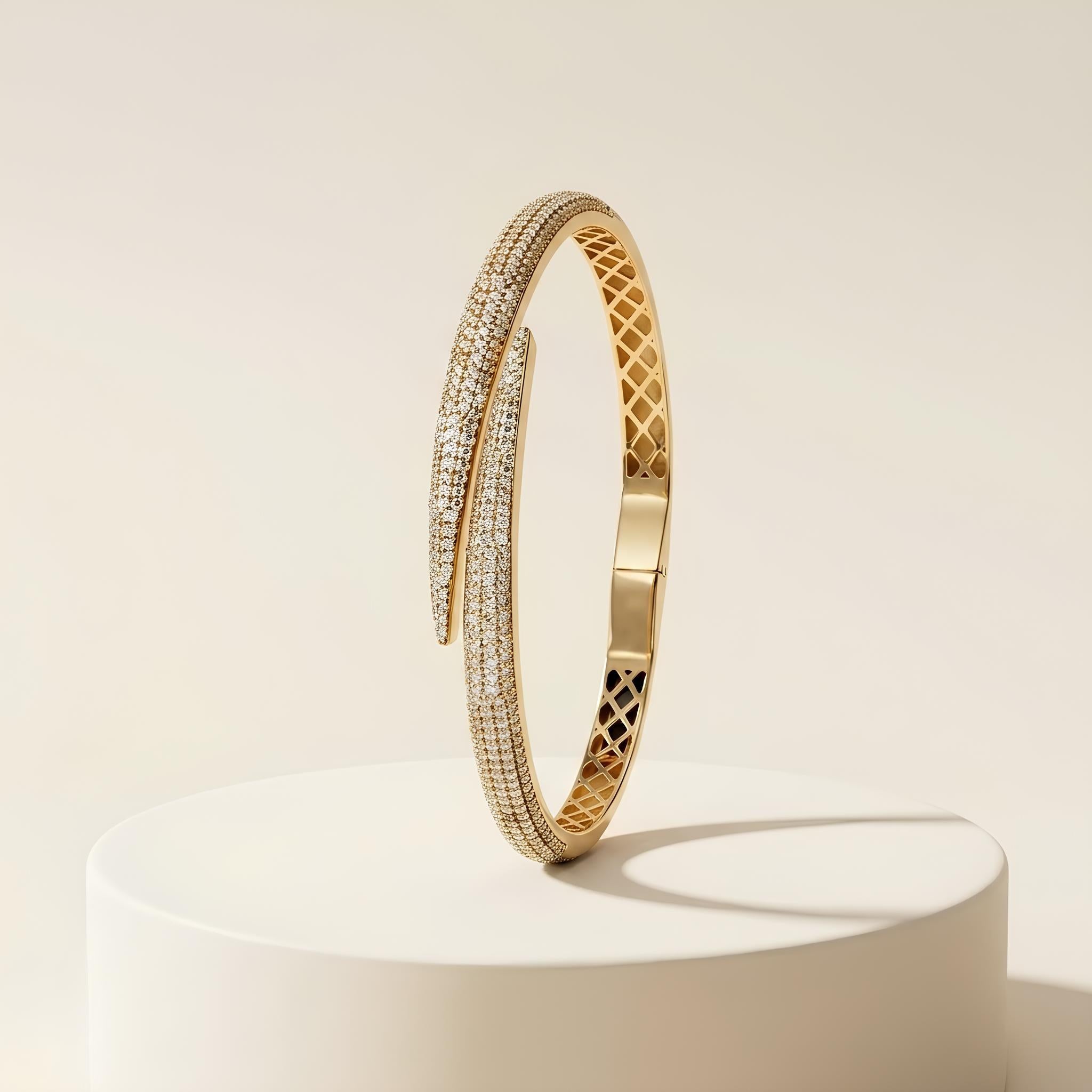 Pave Crossover Cuff