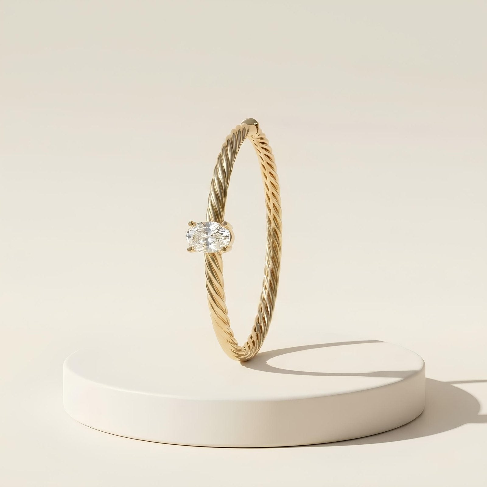 Cable Solitaire Bangle