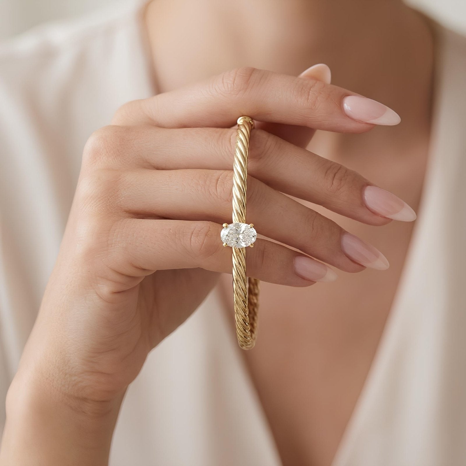 Cable Solitaire Bangle