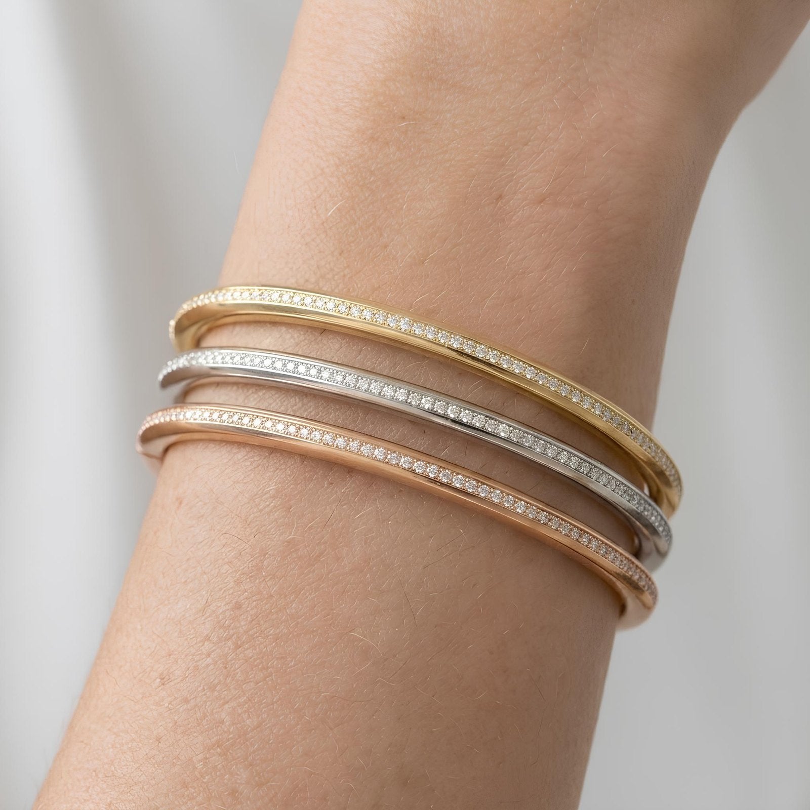 Pave Zircon Slim Bangle