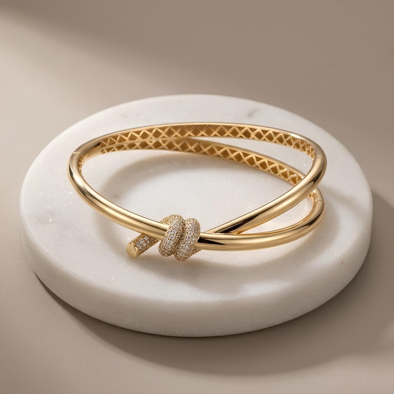 Pave Knot Bangle