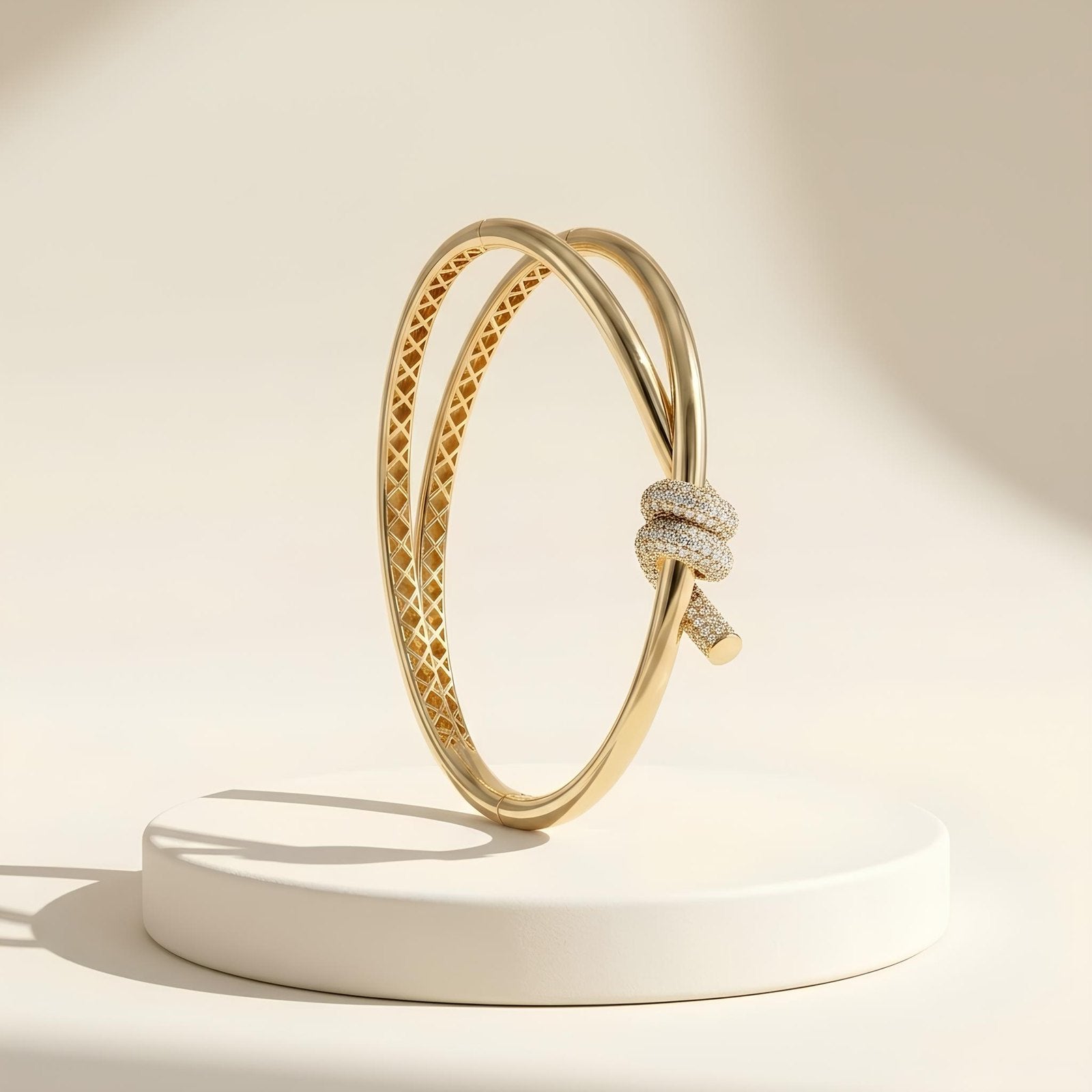Pave Knot Bangle