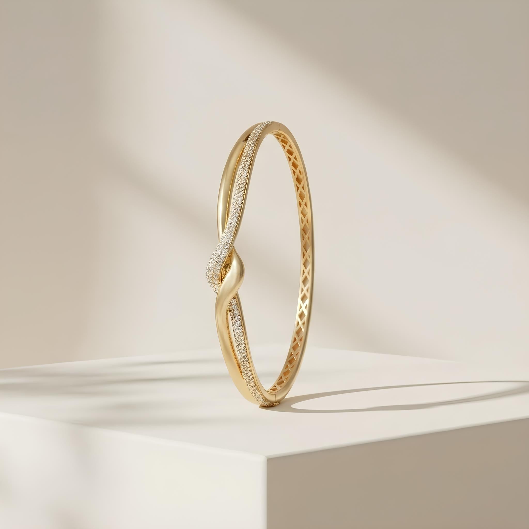 Twisted Pave Bangle