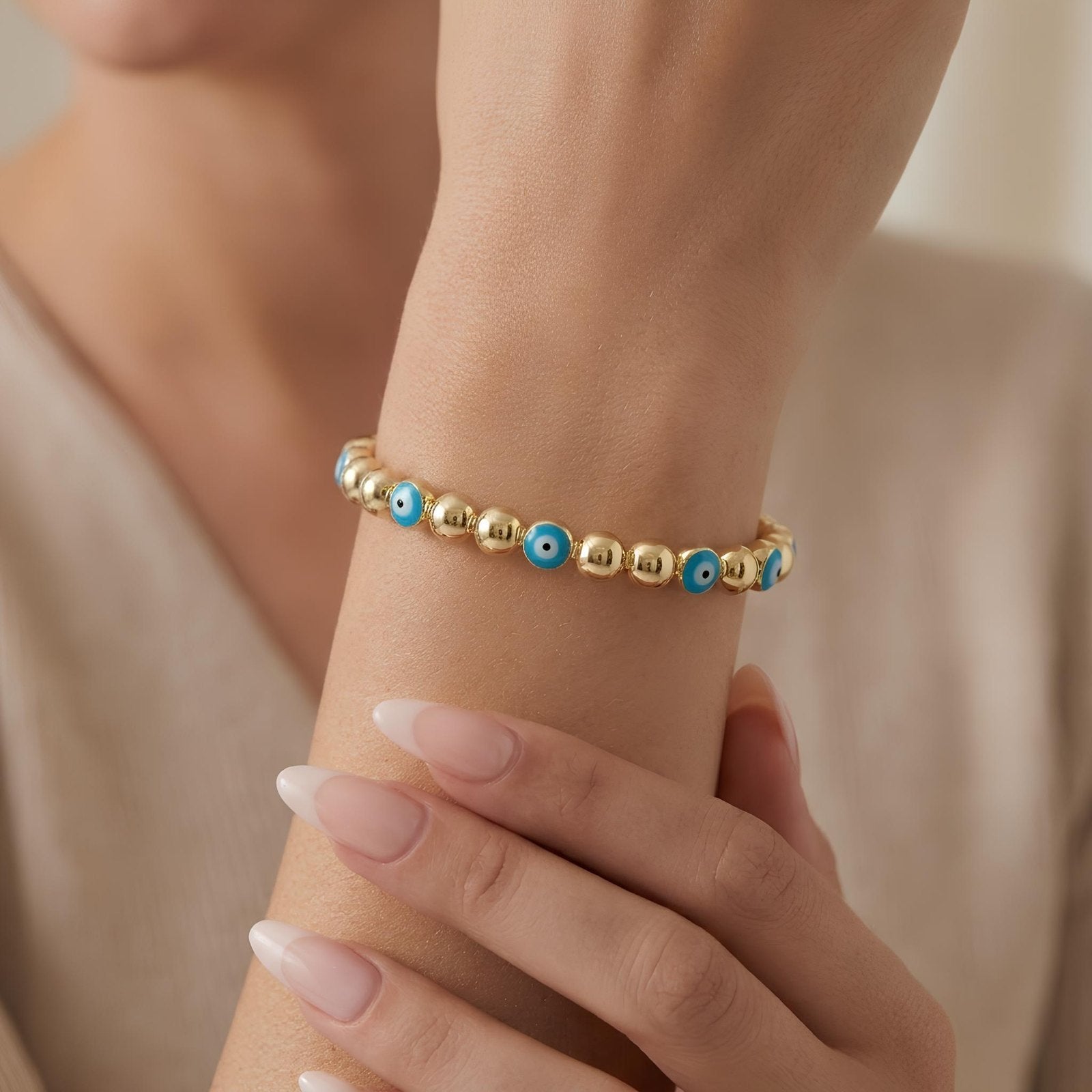 Evil Eye Bead Bracelet