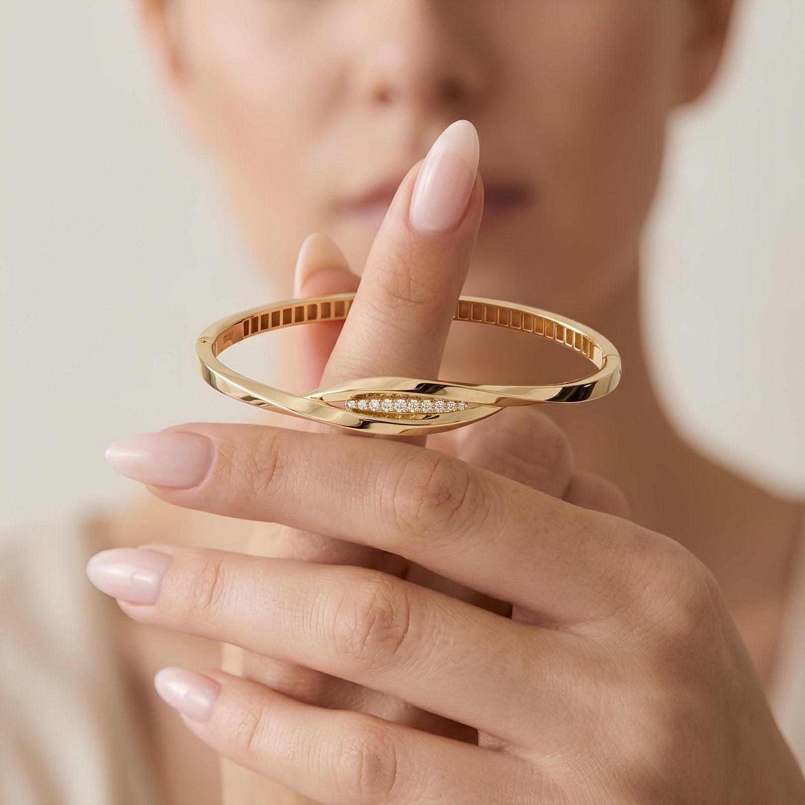 Twisted Marquise Bangle