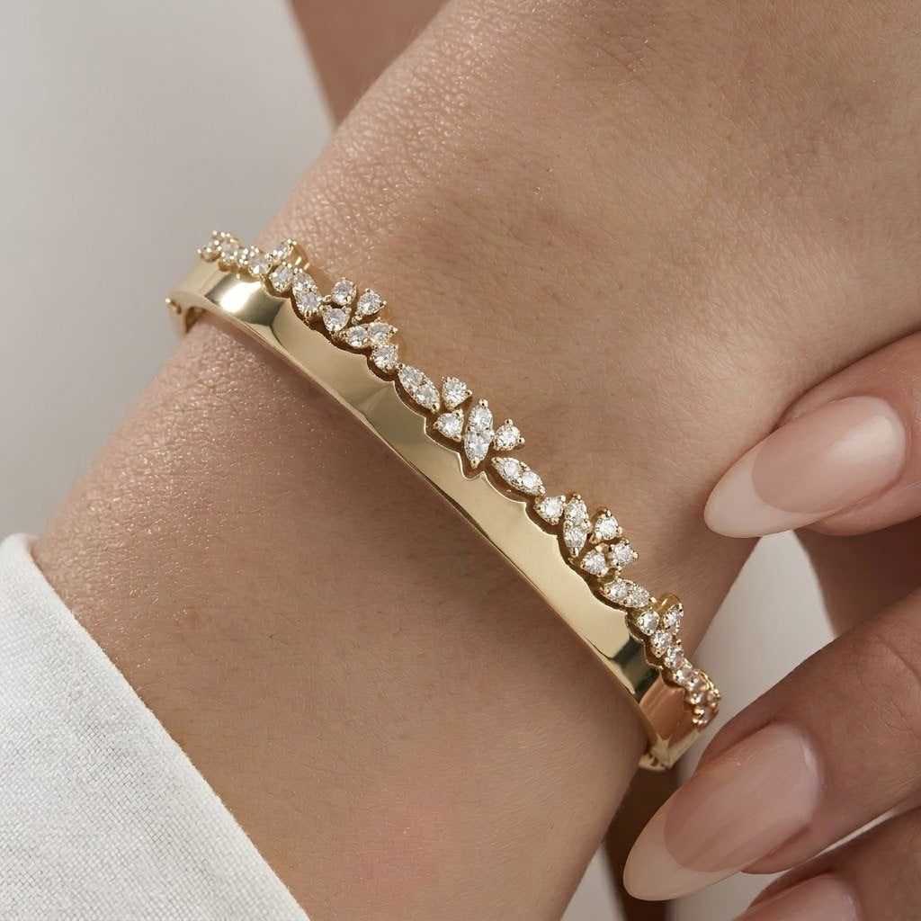 Marquise Cluster Bangle